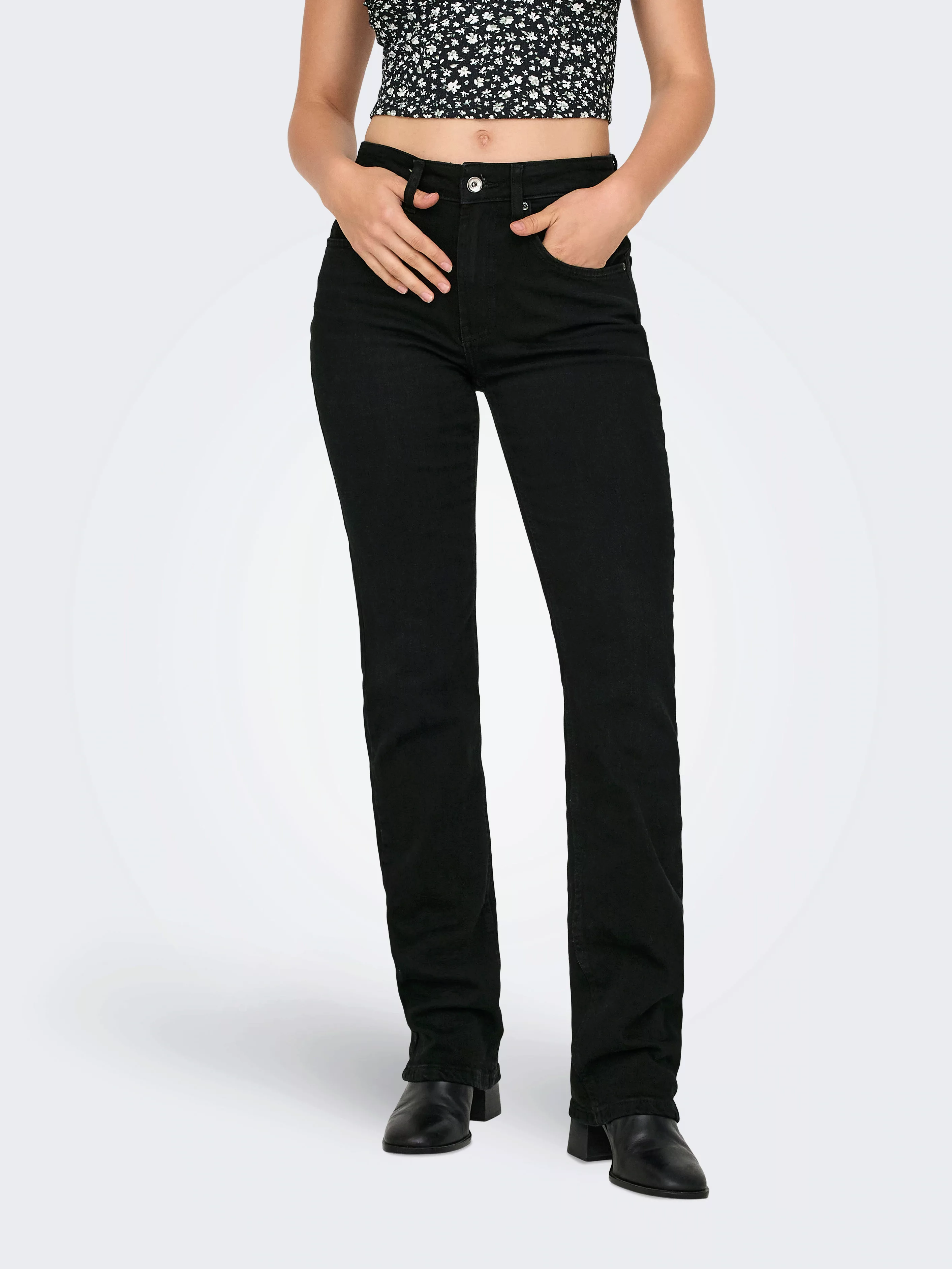 ONLY 5-Pocket-Jeans "ONLEVERLY MW SWEET FLARED DNM CRO563" günstig online kaufen