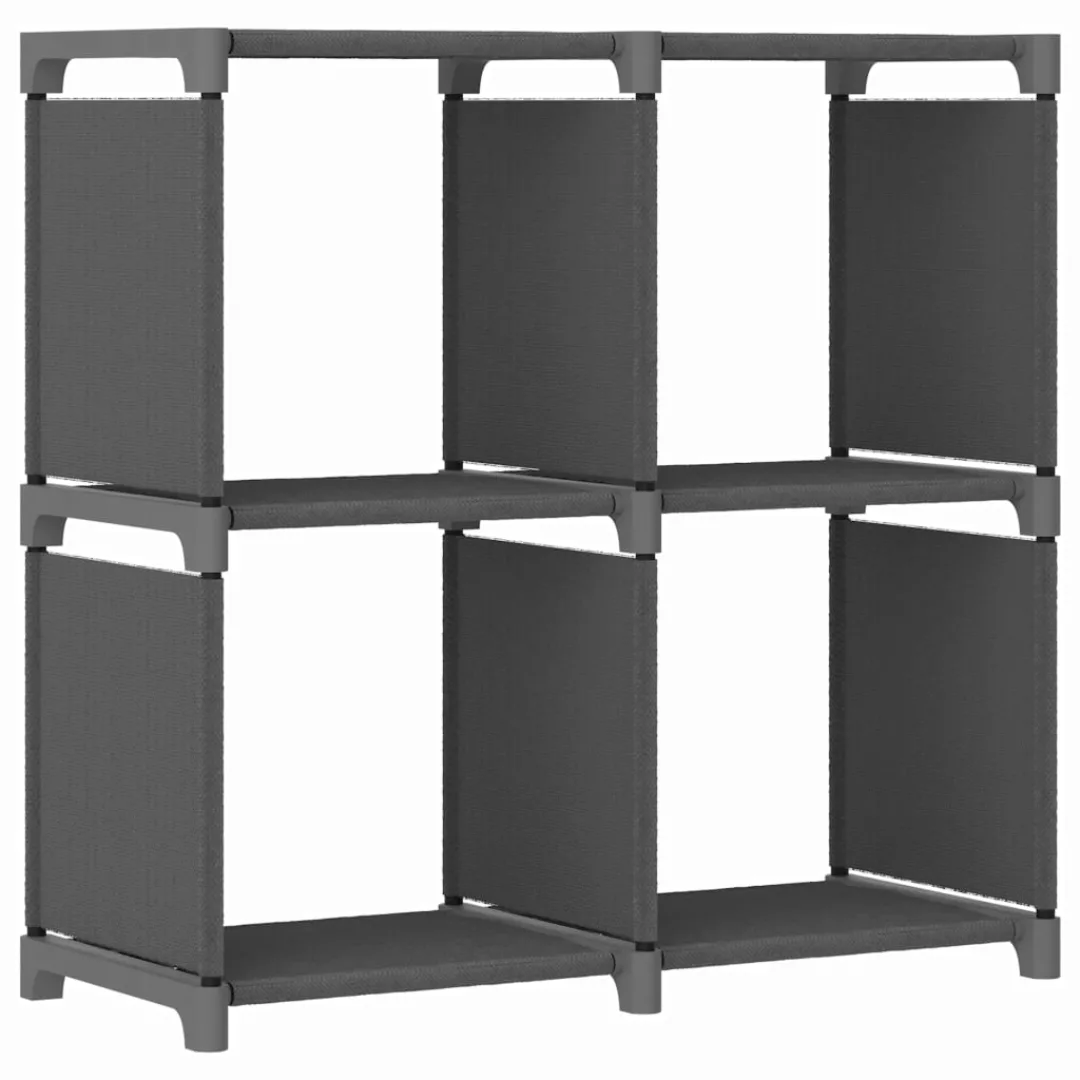 Würfel-regal 4 Fächer Grau 69x30x72,5 Cm Stoff günstig online kaufen