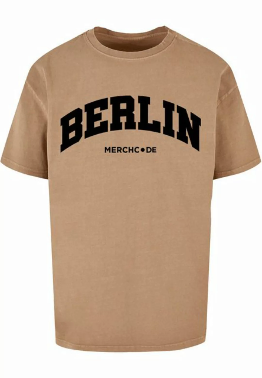 Merchcode T-Shirt Merchcode Herren Berlin Wording - Acid Washed Oversize Te günstig online kaufen