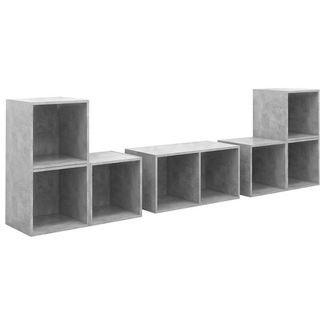 furnicato TV-Schrank 6-tlg. TV-Schrank-Set Betongrau Holzwerkstoff günstig online kaufen