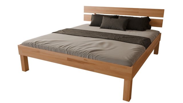 MeinMassivholz Holzbett PALMA Kernbuche, Komfortbett, Massivholz, Bettgeste günstig online kaufen