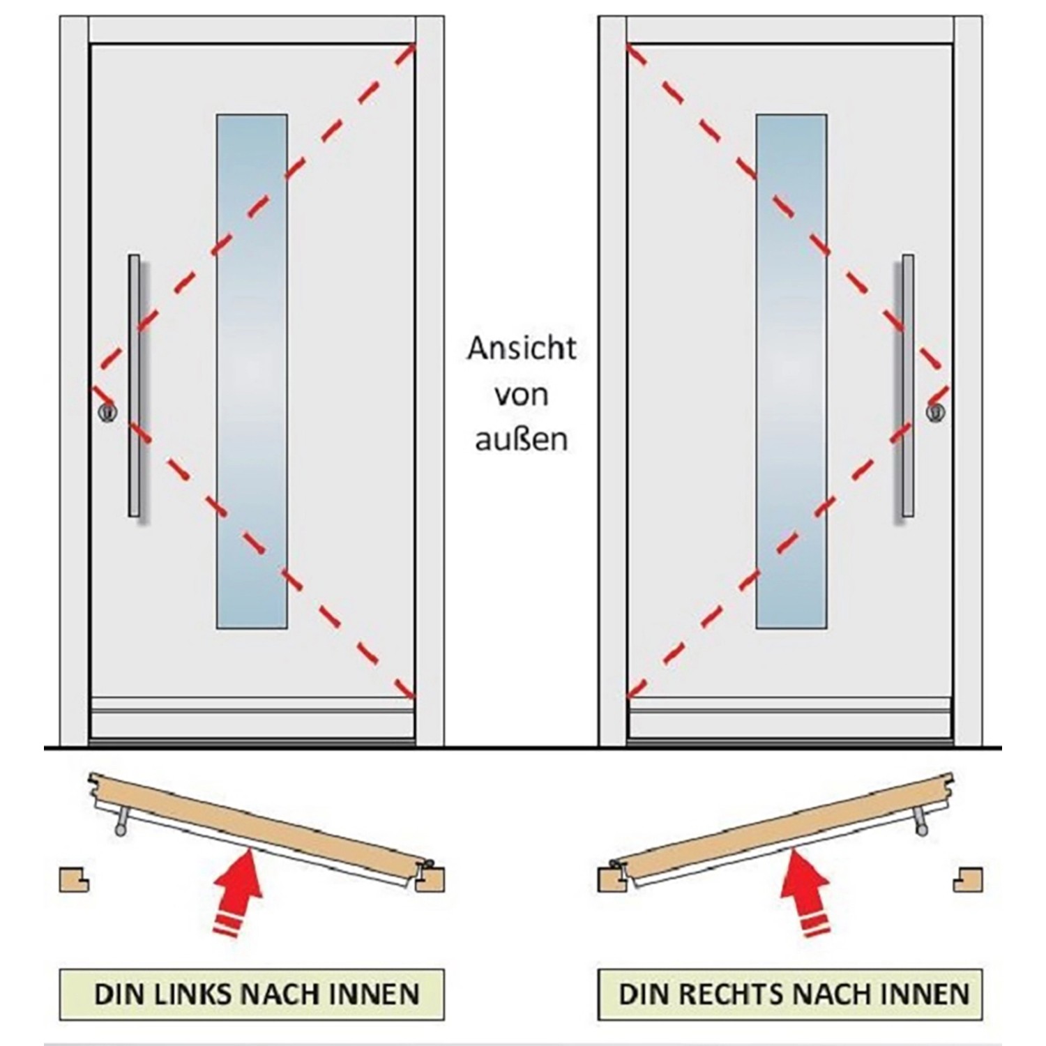 Kunststoff-Haustür 110 cm x 210 cm K017 Anschlag Links Anthrazit/Weiß günstig online kaufen