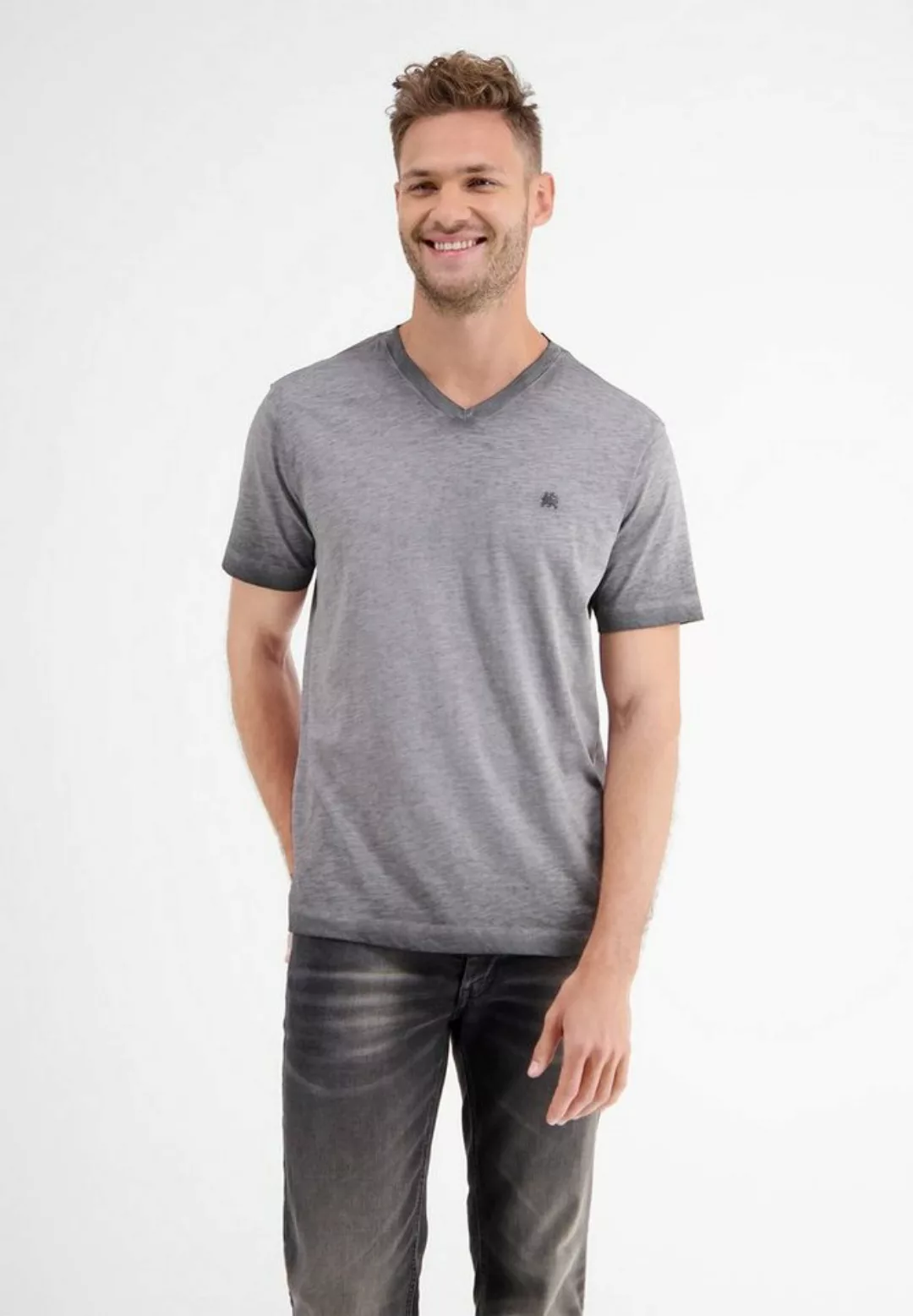 LERROS V-Shirt "LERROS V-Neck-Shirt, faded melange" günstig online kaufen