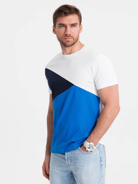 OMBRE T-Shirt Dreifarbiges Baumwoll-T-Shirt für Männer günstig online kaufen