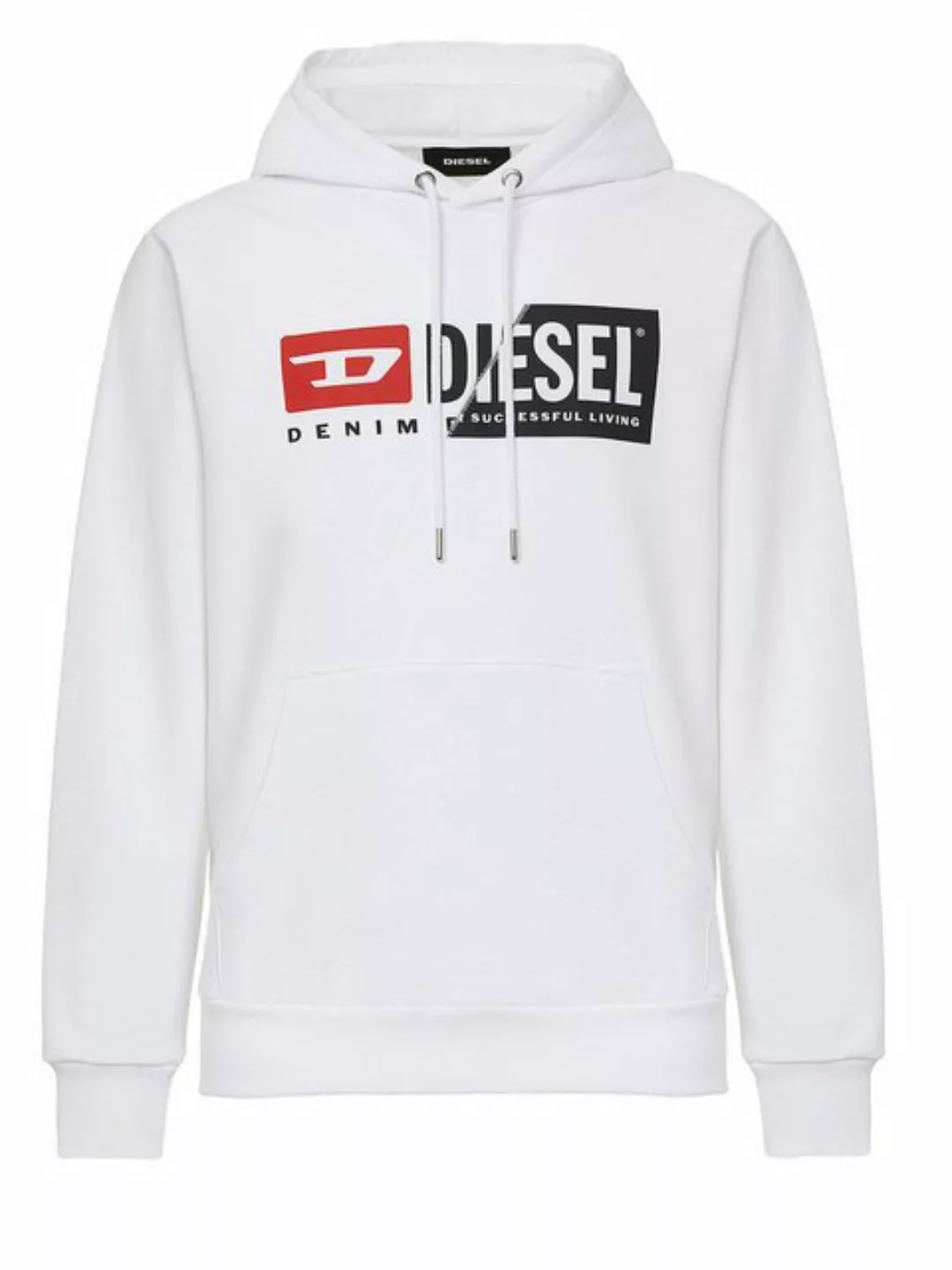 Diesel Kapuzensweatshirt Regular Fit Hoodie Weiß - S-GIRK-HOOD-CUTY 100 günstig online kaufen