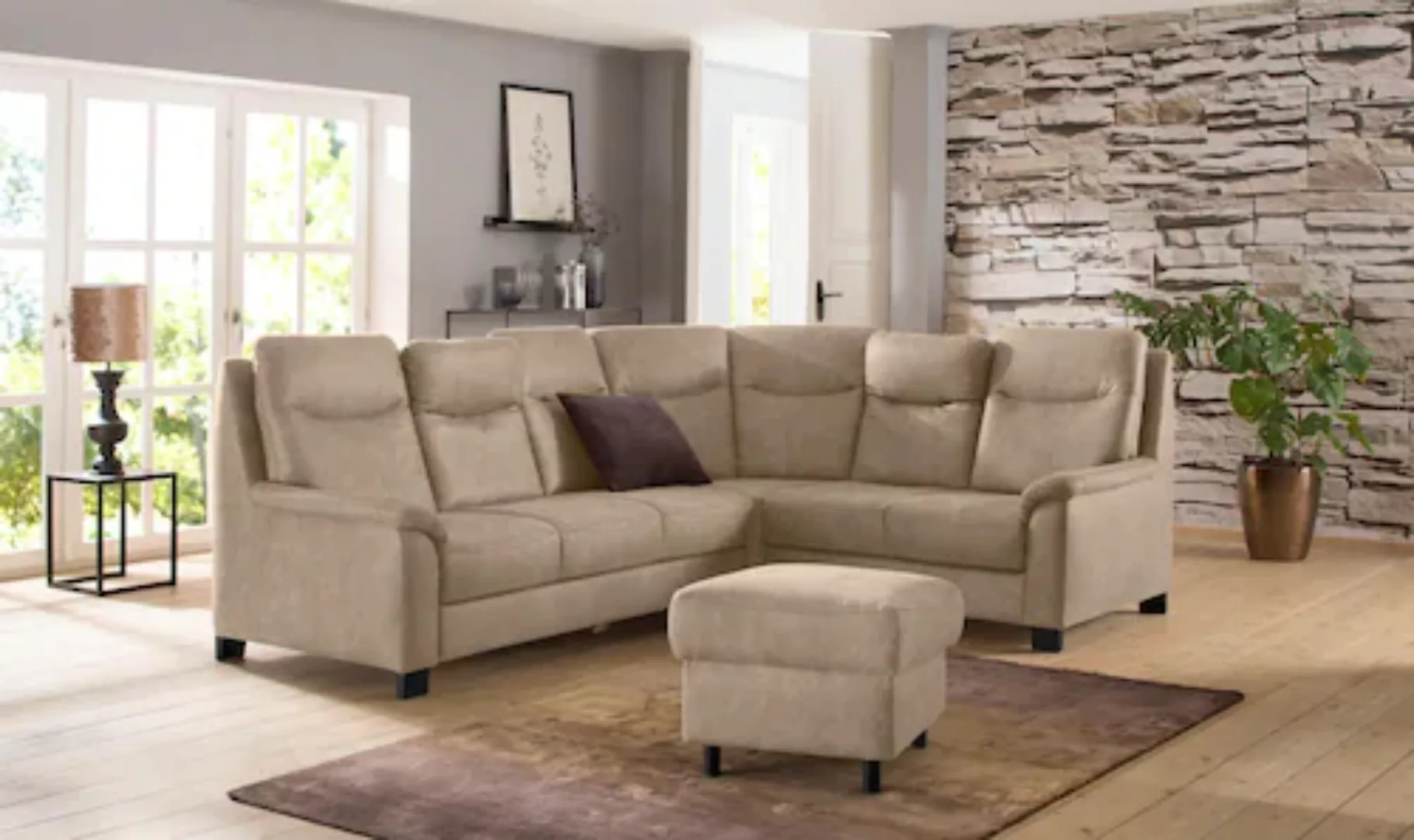 Home affaire Ecksofa »Boccaccio L-Form«, mit Federkern, incl. Kopfteilverst günstig online kaufen