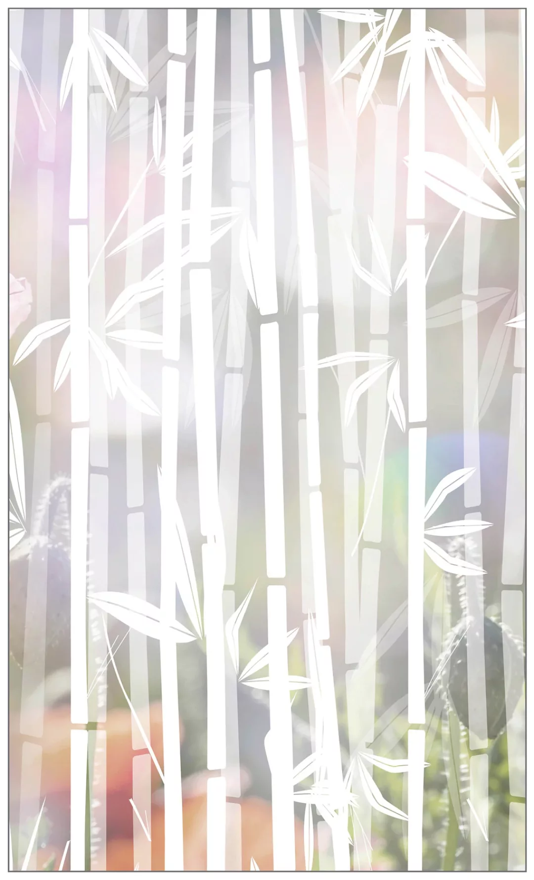 MySpotti Fensterfolie "Look Bamboo white", halbtransparent, glattstatisch h günstig online kaufen