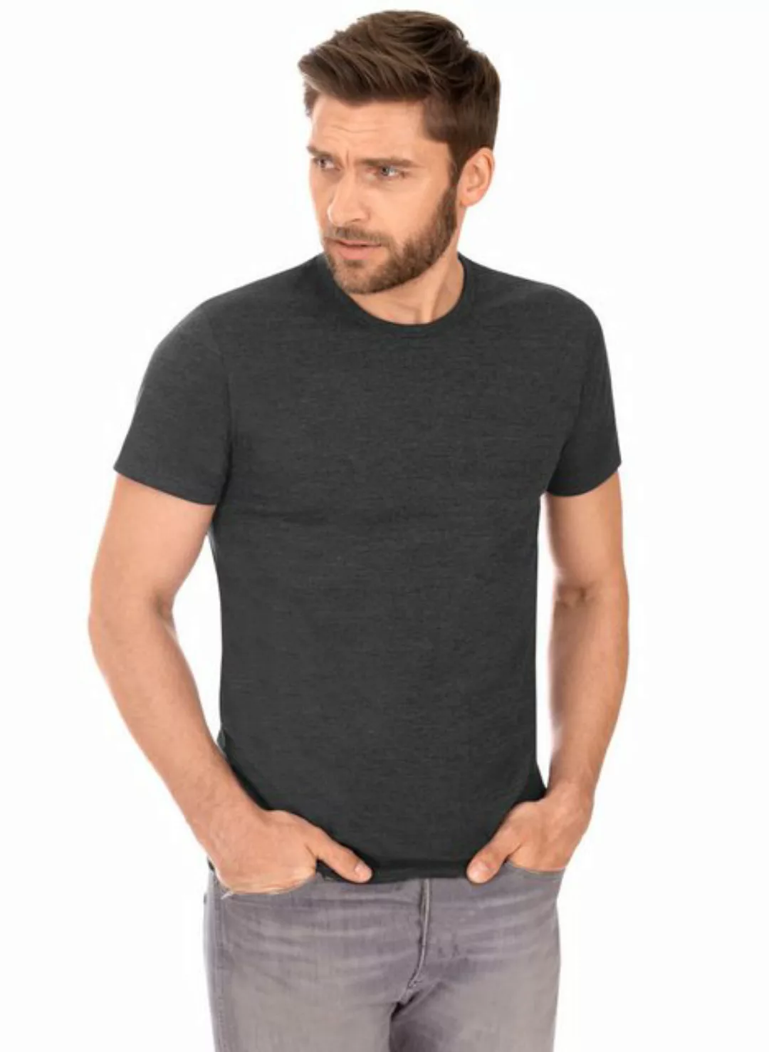 Trigema T-Shirt TRIGEMA Slim Fit T-Shirt aus DELUXE Baumwolle (1-tlg) günstig online kaufen