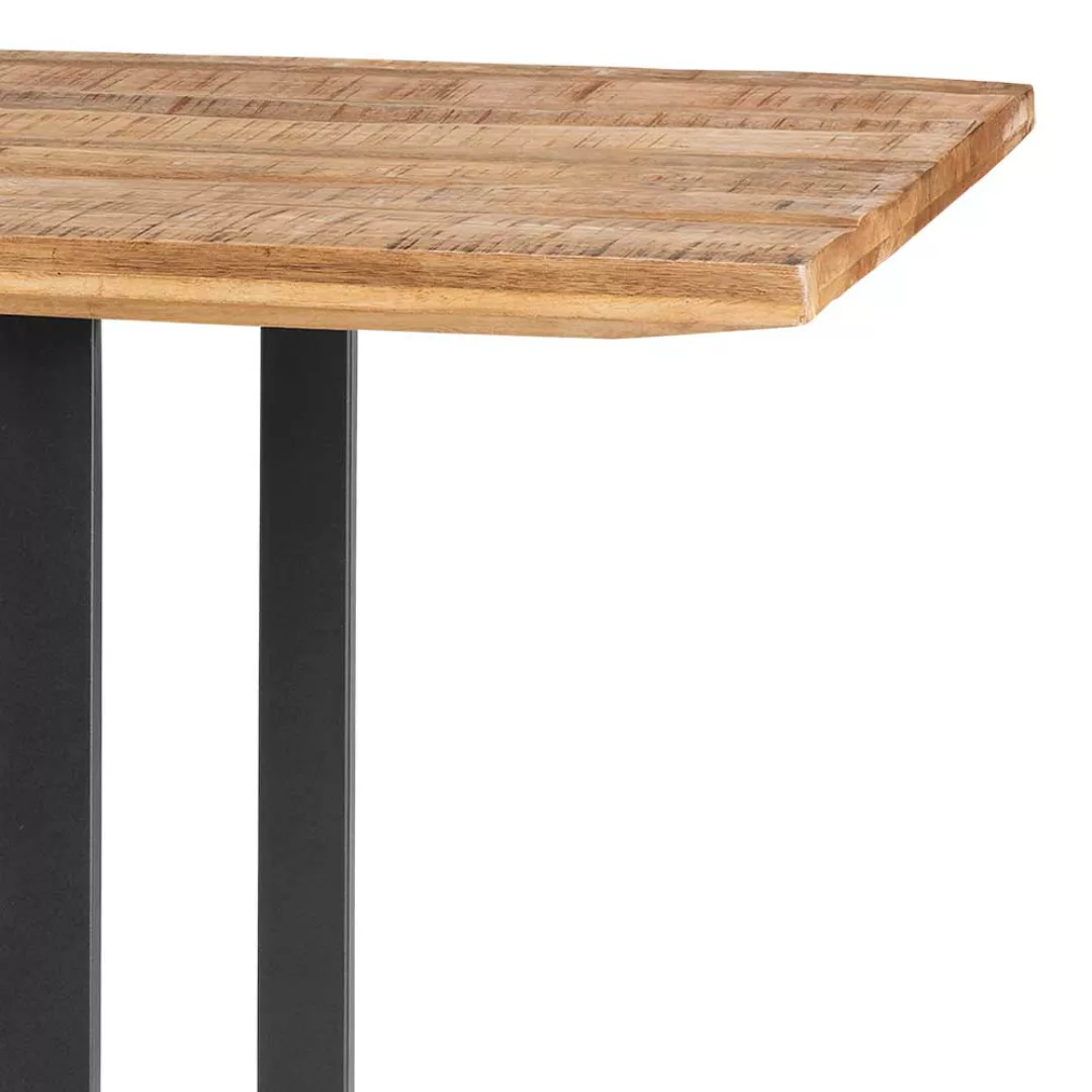 Massivholztisch aus Recyclingholz und Metall Bügelgestell günstig online kaufen