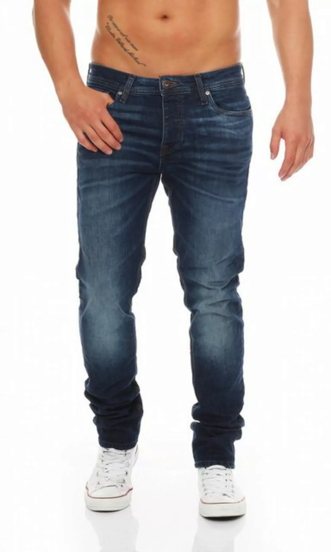 Jack & Jones Slim-fit-Jeans Jack & Jones Tim Original Dark Blue Slim Fit He günstig online kaufen