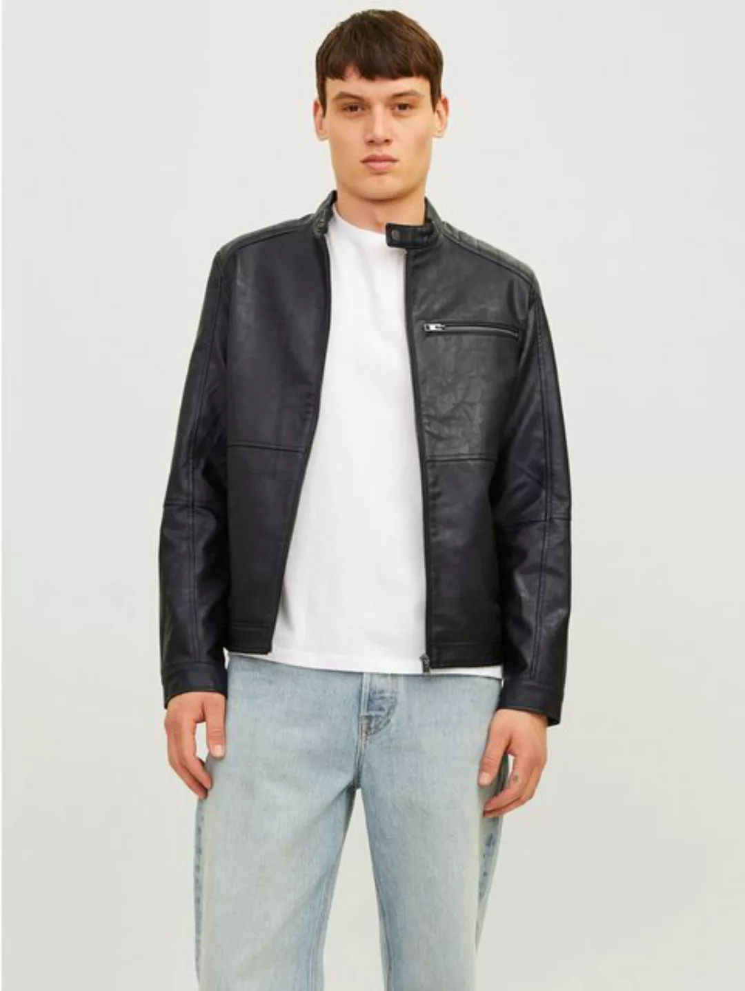 Jack & Jones Lederimitatjacke JJEDYLAN PU BIKER JACKET NOOS günstig online kaufen