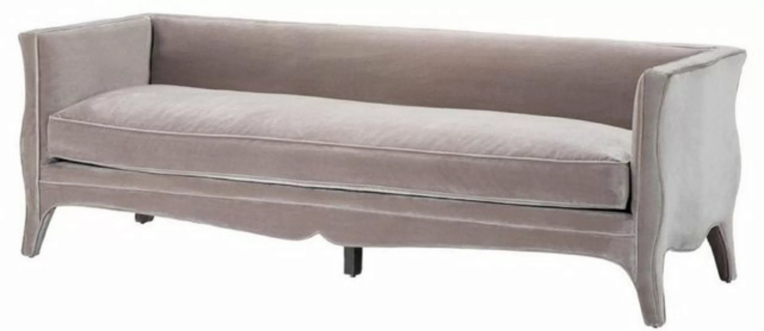 Casa Padrino Sofa Wohnzimmer Sofa Grau 225 x 79 x H. 75 cm - Luxus Samtsofa günstig online kaufen