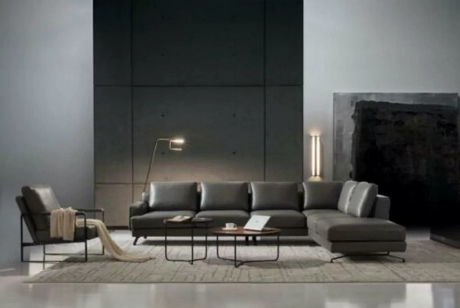 JVmoebel Ecksofa, Garnitur Italien Sofa Leder Eck Couch Sitz Landschaft Lux günstig online kaufen