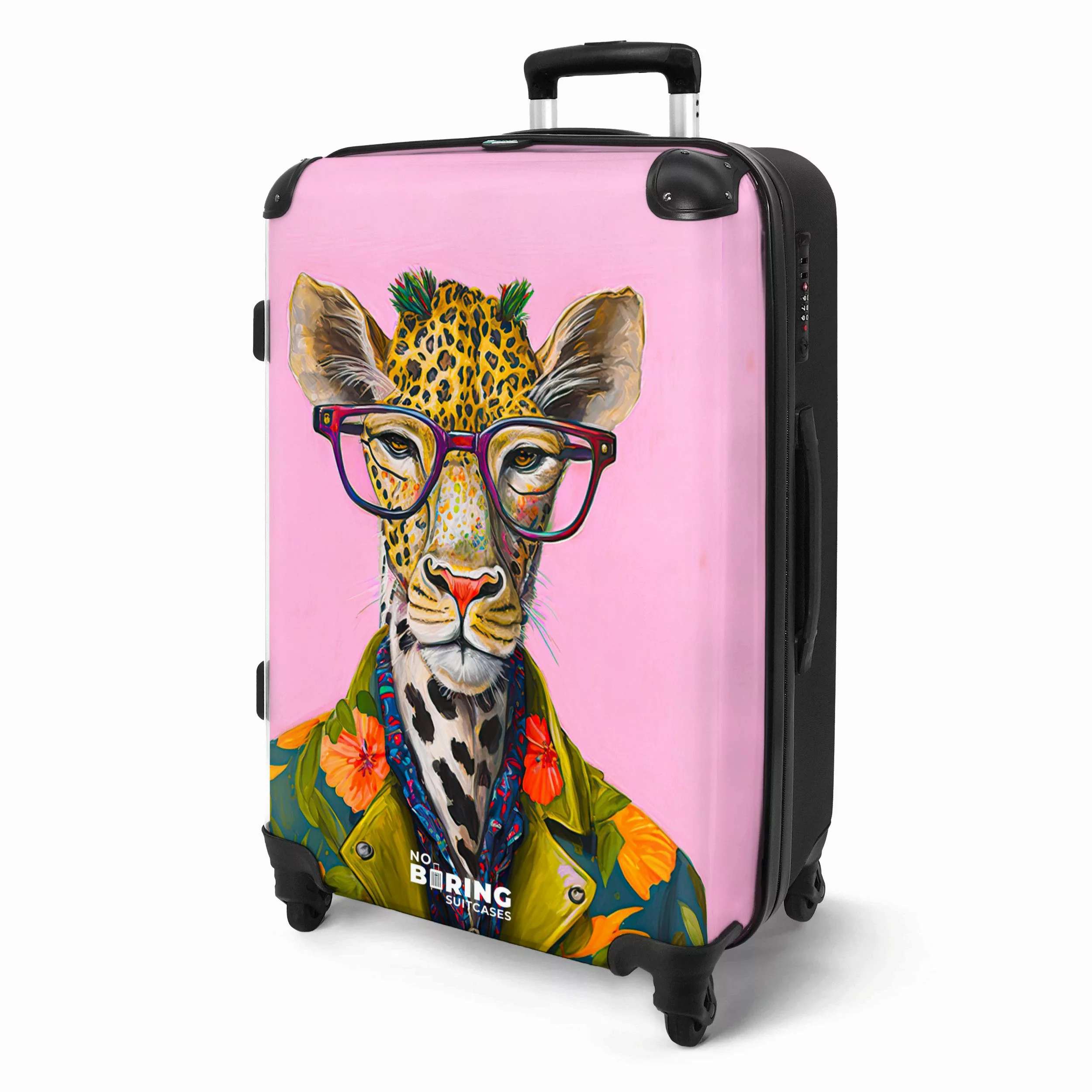NoBoringSuitcases.com© Hartschalen-Trolley Tiere - Giraffe - günstig online kaufen