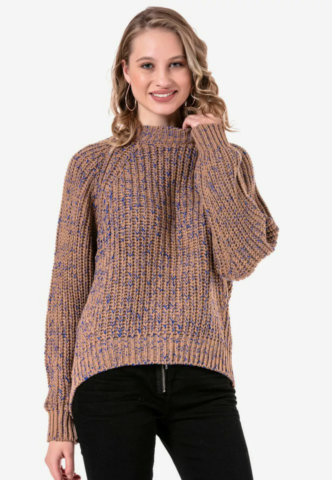 Cipo & Baxx Strickpullover in meliertem Design günstig online kaufen