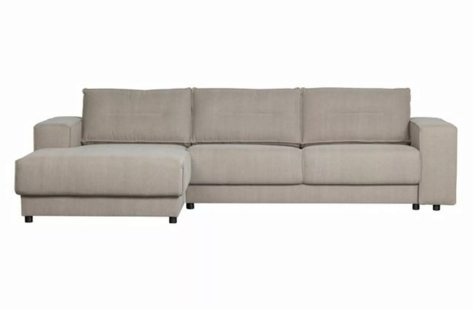 Basiclabel Ecksofa Chaiselongue Randy aus Leinenstoff Links günstig online kaufen