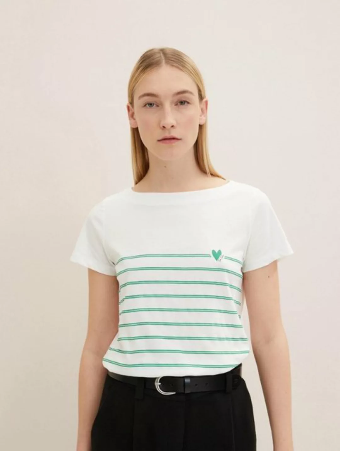 TOM TAILOR T-Shirt T-Shirt mit U-Boot-Ausschnitt günstig online kaufen