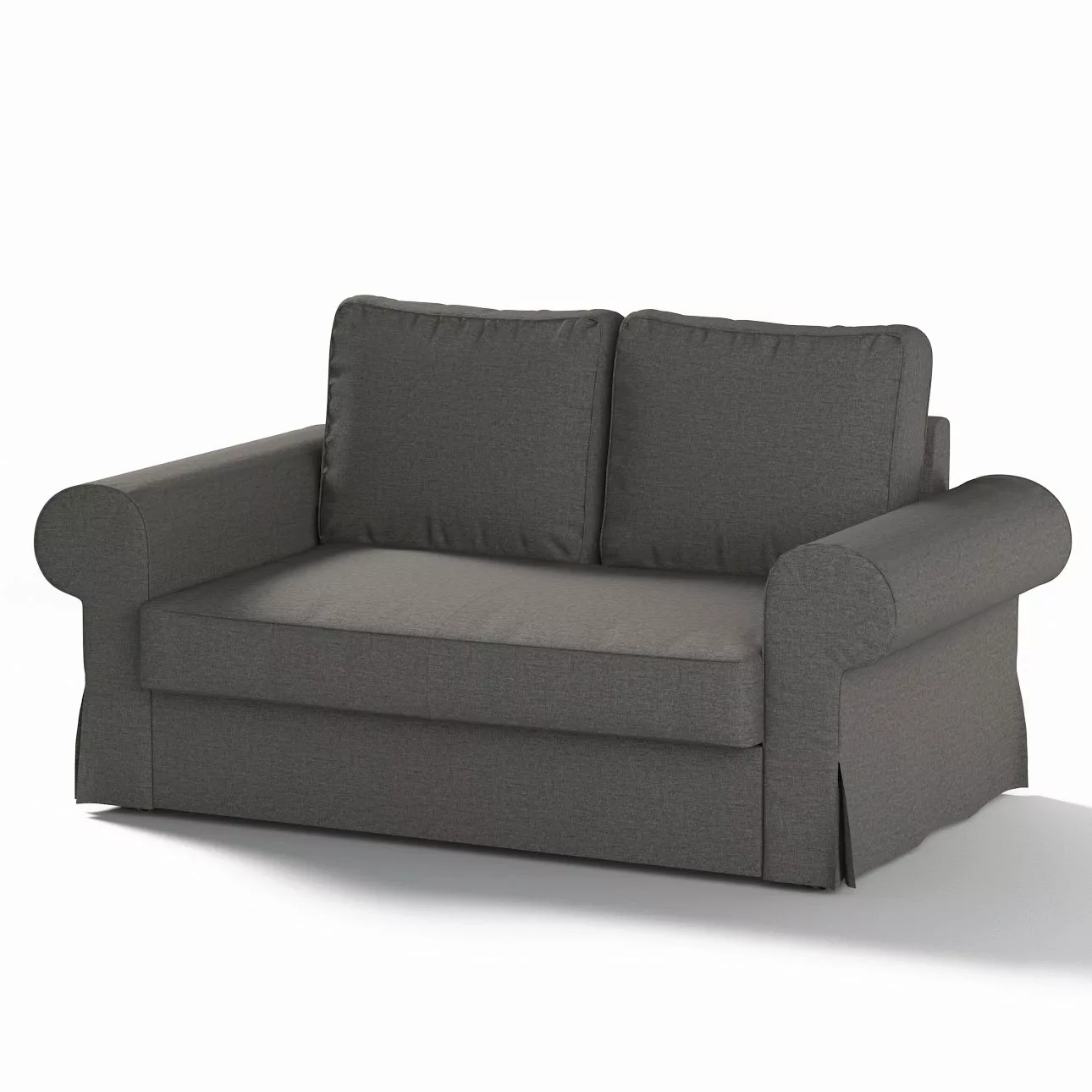 Bezug für Backabro 2-Sitzer Sofa ausklappbar, dunkelgrau, Bezug für Backabr günstig online kaufen