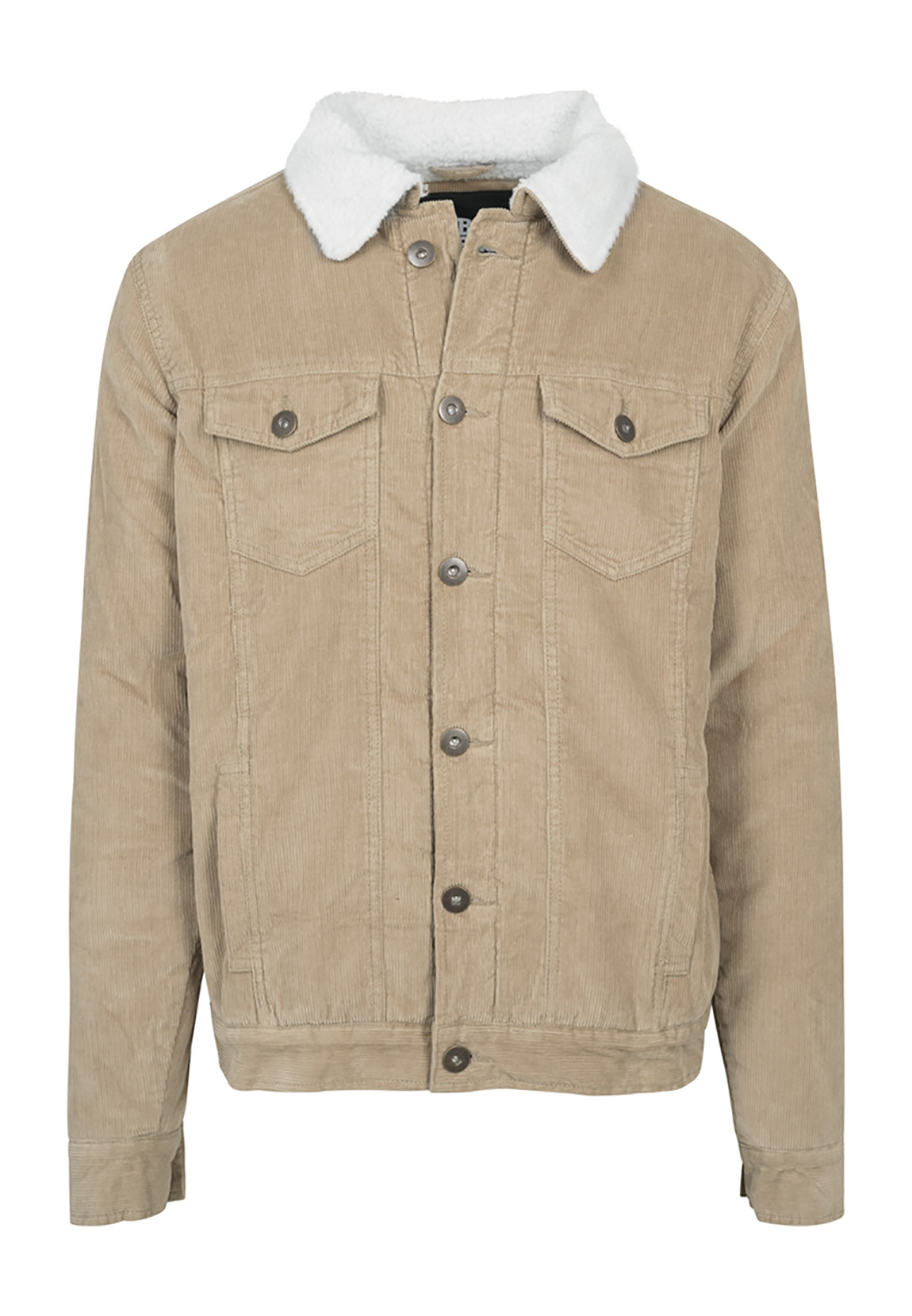 Urban Classics Sherpa Corduroy Jacket TB1797 Sand Offwhite günstig online kaufen