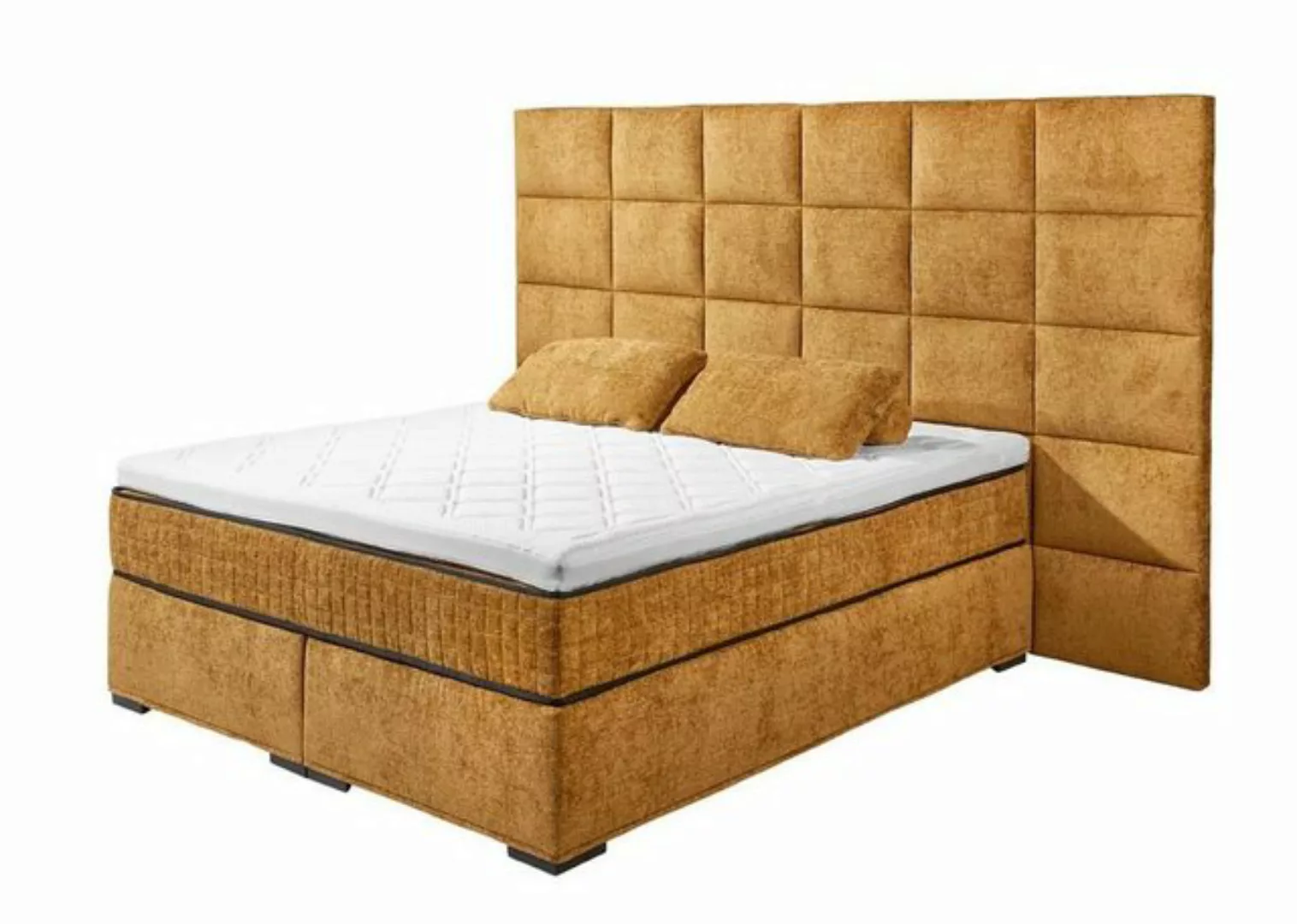 ED EXCITING DESIGN Boxspringliege (180 x 200 cm, Naro XL), Gelb günstig online kaufen