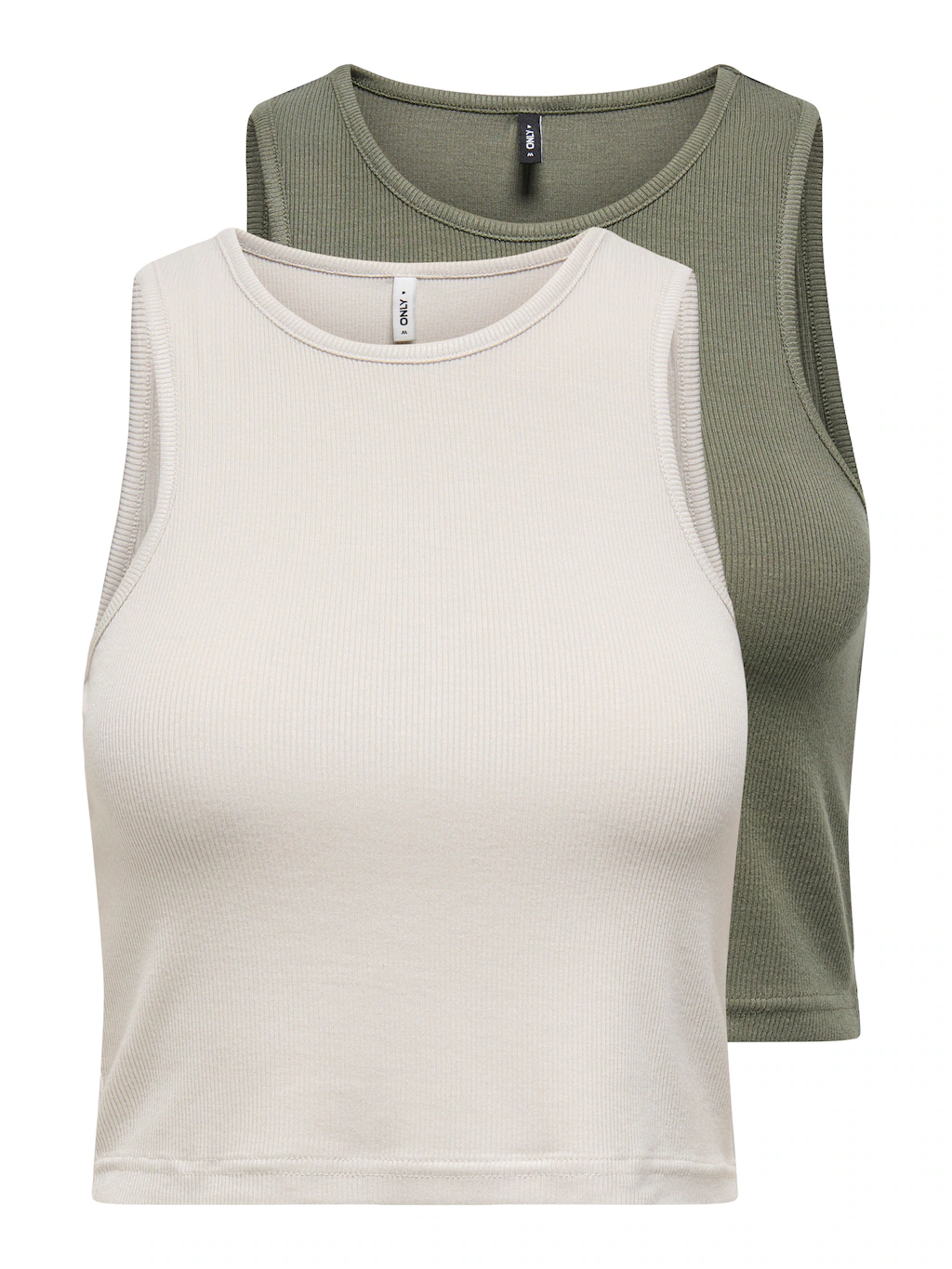 ONLY Crop-Top "ONLBELIA S/L CROP TOP CS JRS 2PACK", (Packung, 2 tlg.) günstig online kaufen