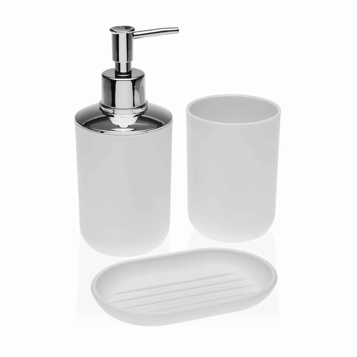 Badezimmer Set Versa Weiß Pp (7,5 X 18 X 7,5 Cm) günstig online kaufen