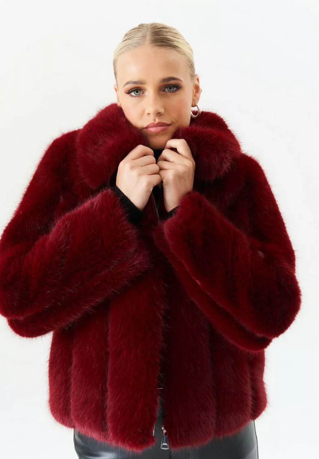 GINI LONDON Outdoorjacke Gini Zip Front Faux Fur Gini Zip Front Kunstfell k günstig online kaufen