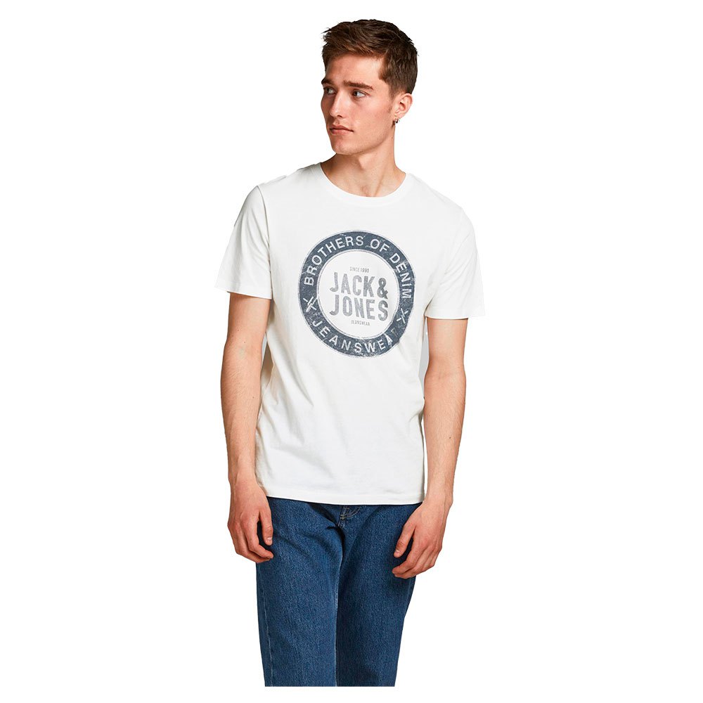 Jack & Jones Jeans Kurzarm O Hals T-shirt 2XL Dark Grey Melange / Detail Me günstig online kaufen