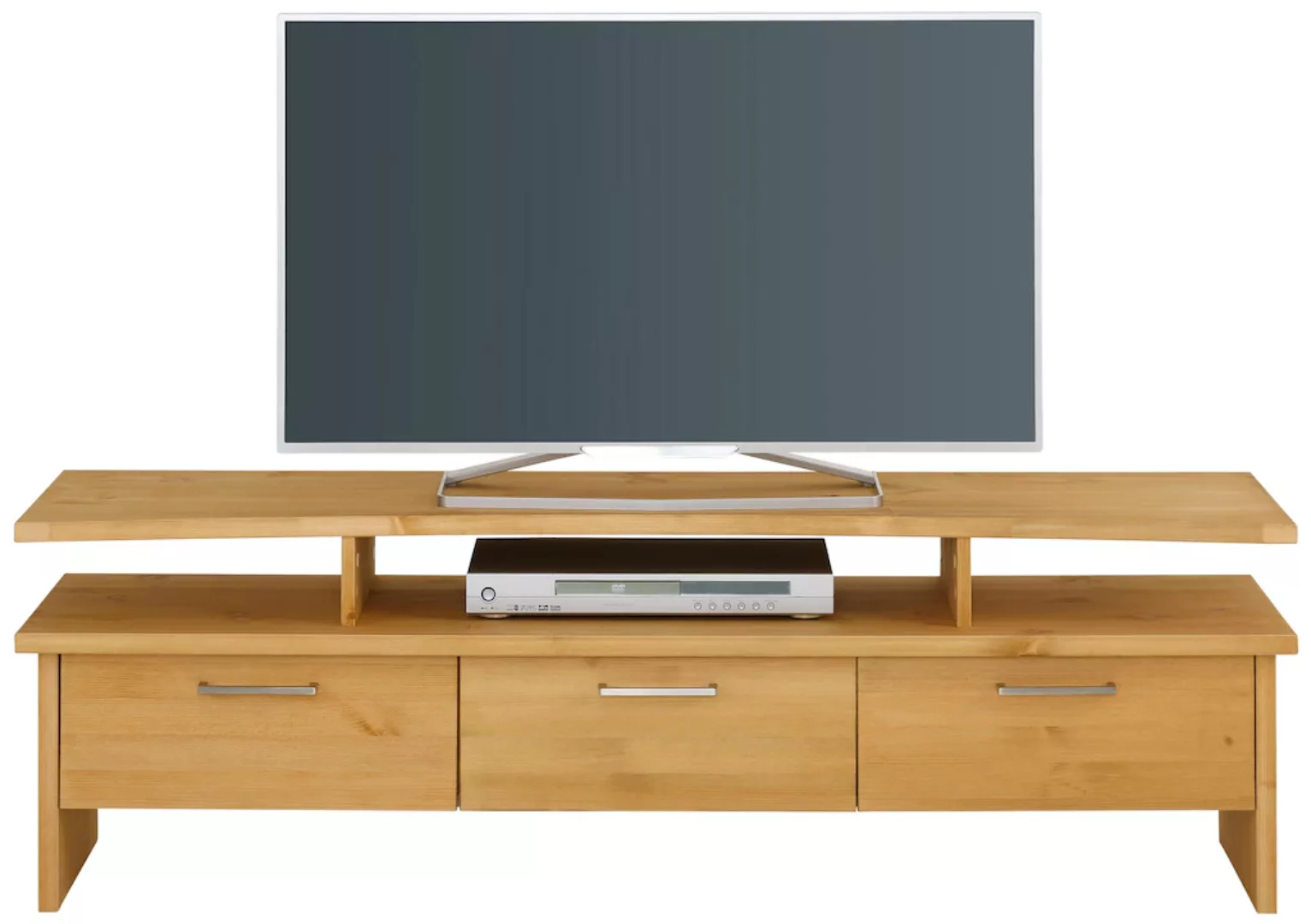 Home affaire TV-Board "Ixo", Breite 148 cm, mit 3 Schubladen, aus masiver K günstig online kaufen