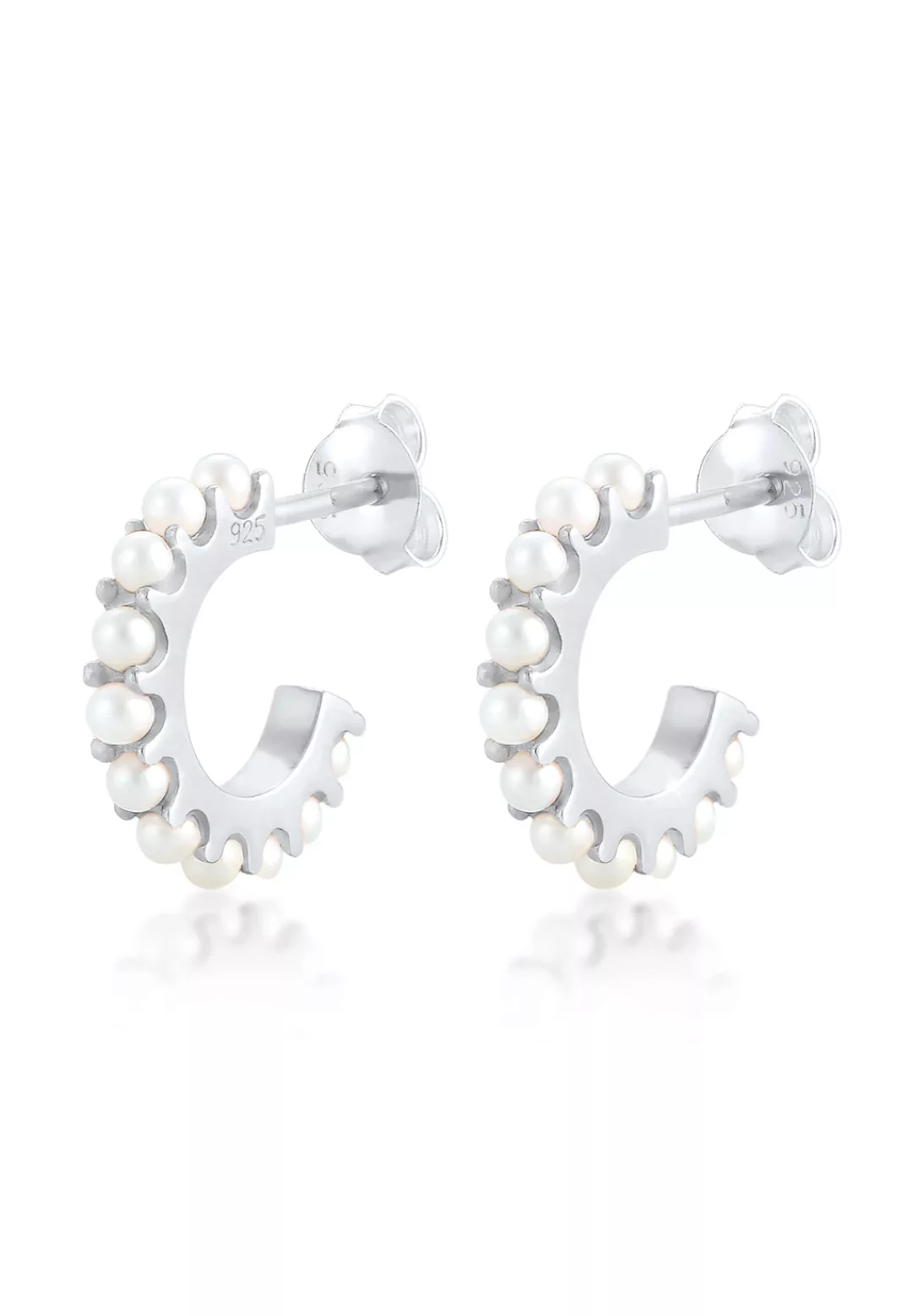 Elli Paar Creolen "Creolen Synthetische Perlen 925 Silber" günstig online kaufen
