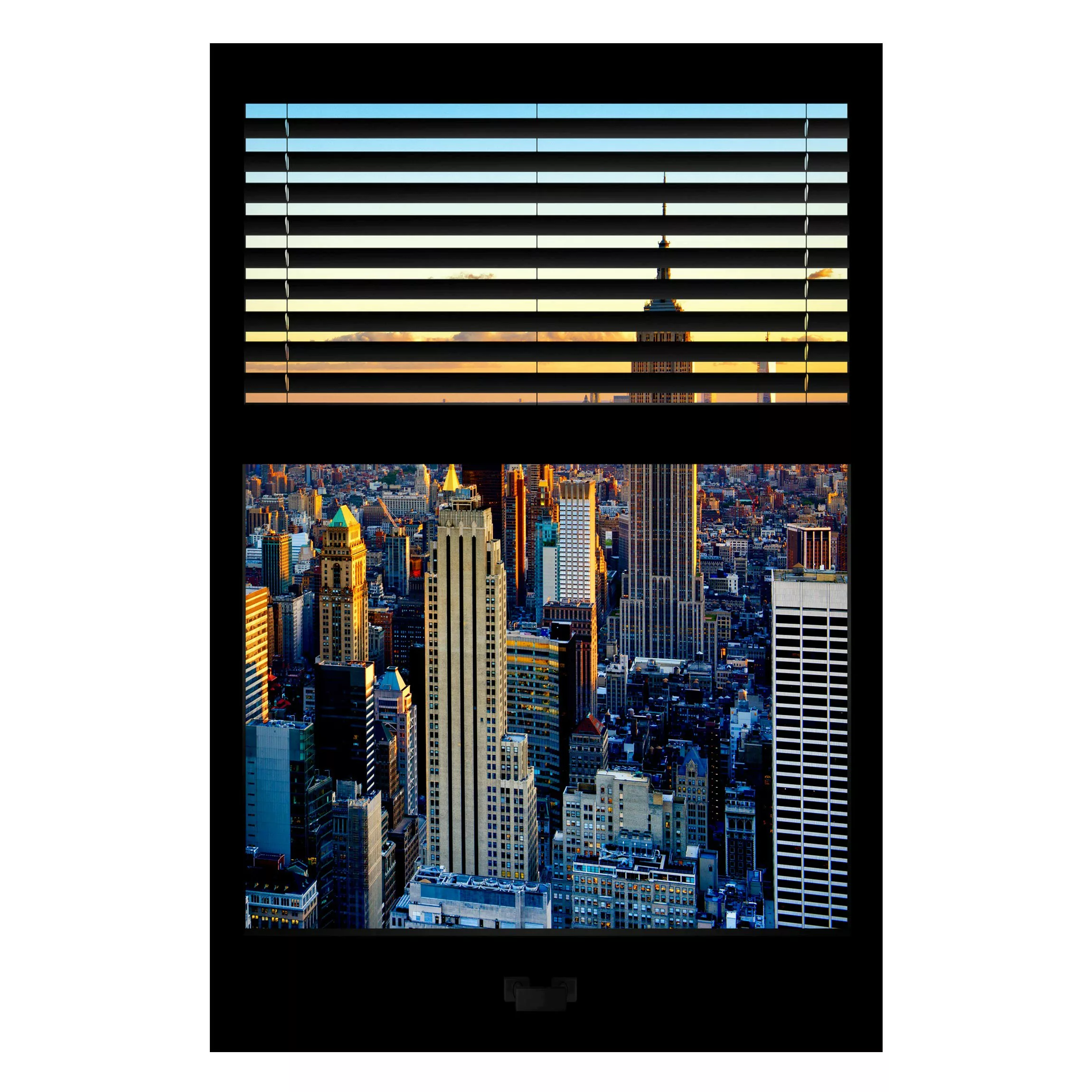 Magnettafel Architektur & Skyline - Hochformat 2:3 Fensterausblick Jalousie günstig online kaufen