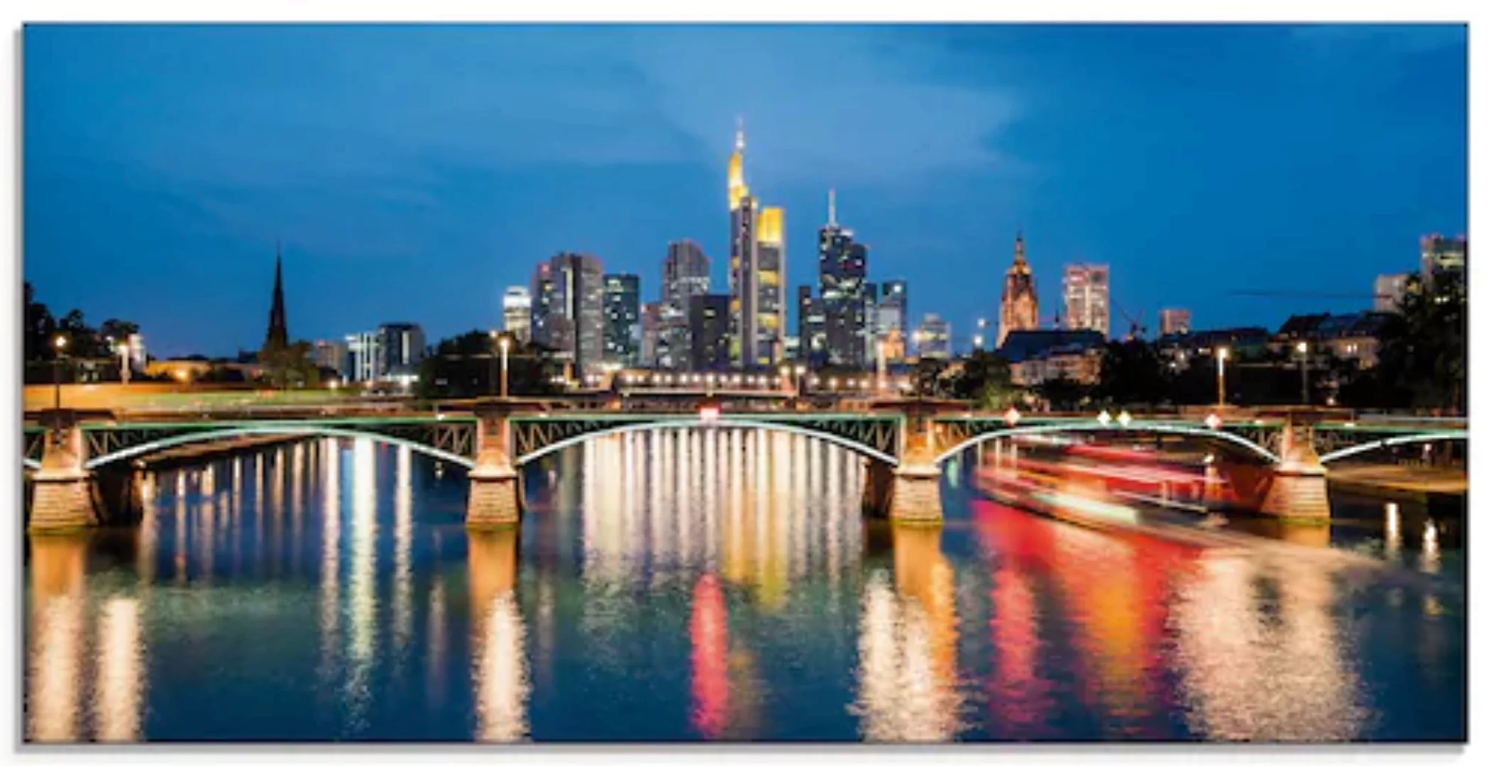 Artland Glasbild »Frankfurt am Main zur Nacht«, Deutschland, (1 St.), in ve günstig online kaufen