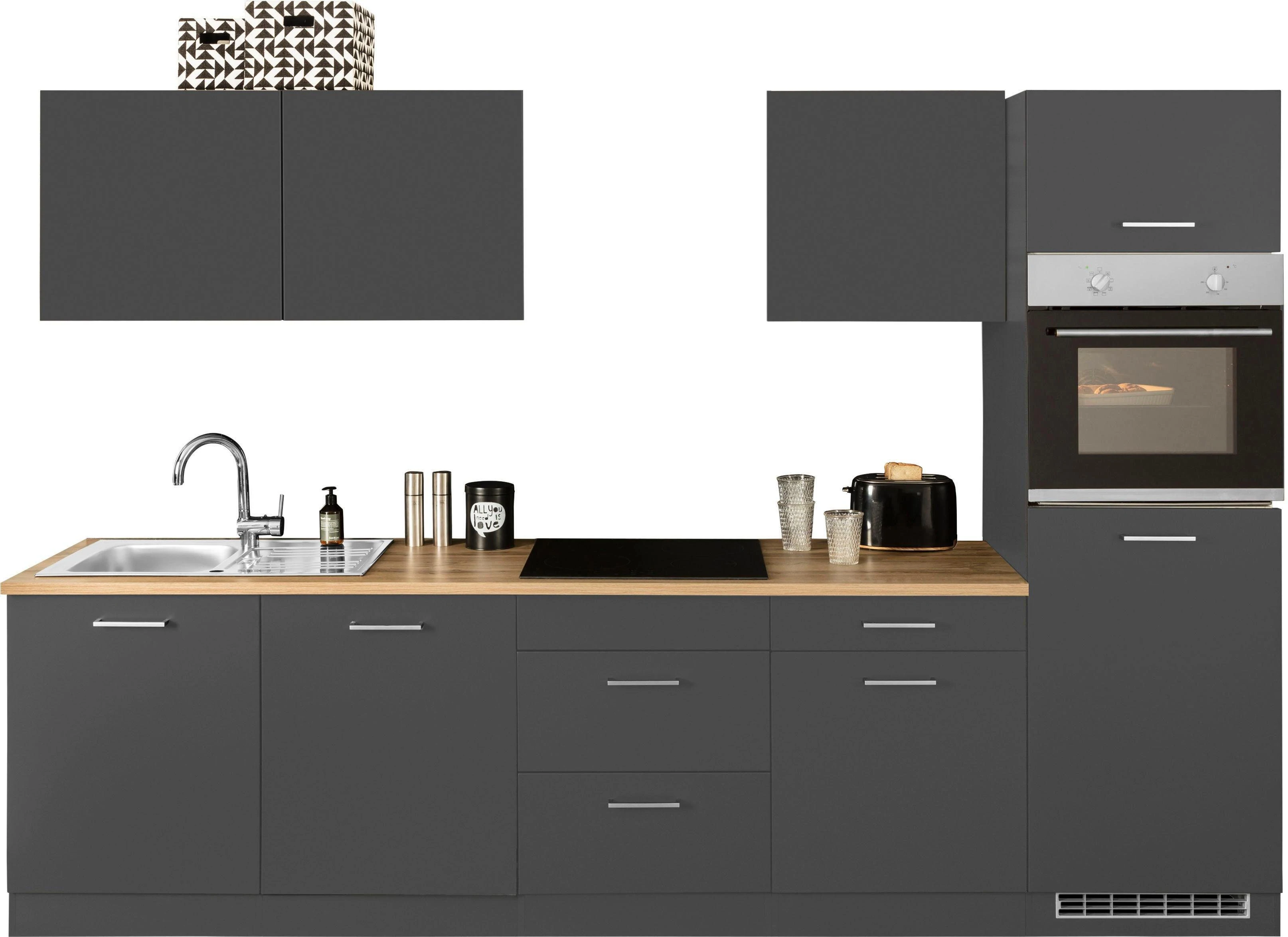 HELD MÖBEL Küchenzeile "Kehl", ohne E-Geräte, Breite 300 cm, für Kühlschran günstig online kaufen