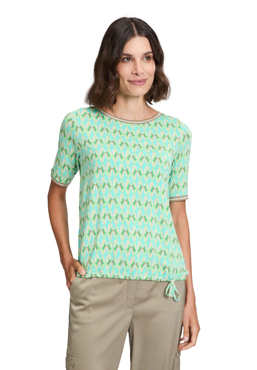 Betty Barclay Kurzarmshirt "Betty Barclay Casual-Shirt mit Tunnelzug", Ripp günstig online kaufen