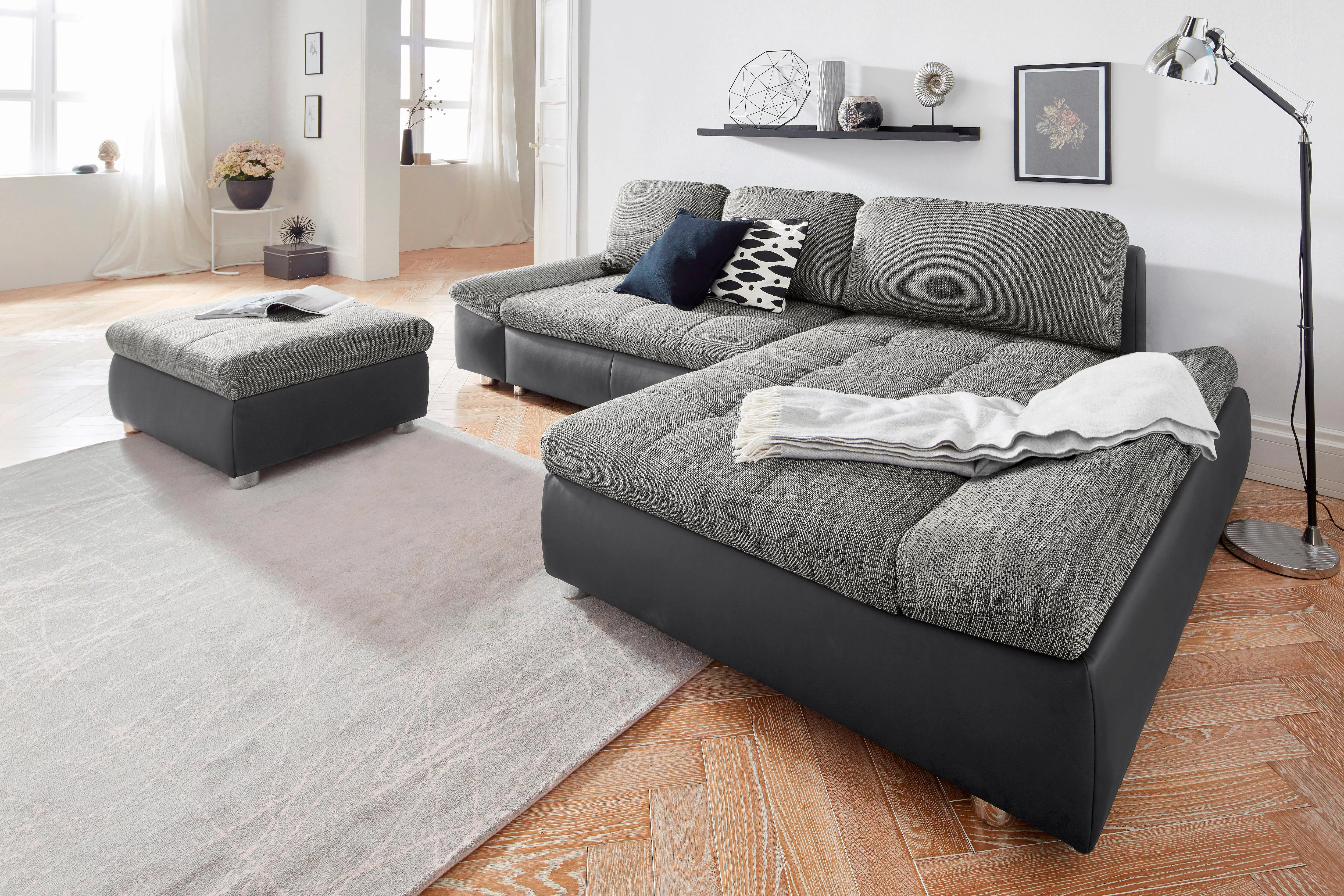 sit&more Ecksofa »Bergamo L-Form«, wahlweise mit Bettfunktion, Bettkasten u günstig online kaufen