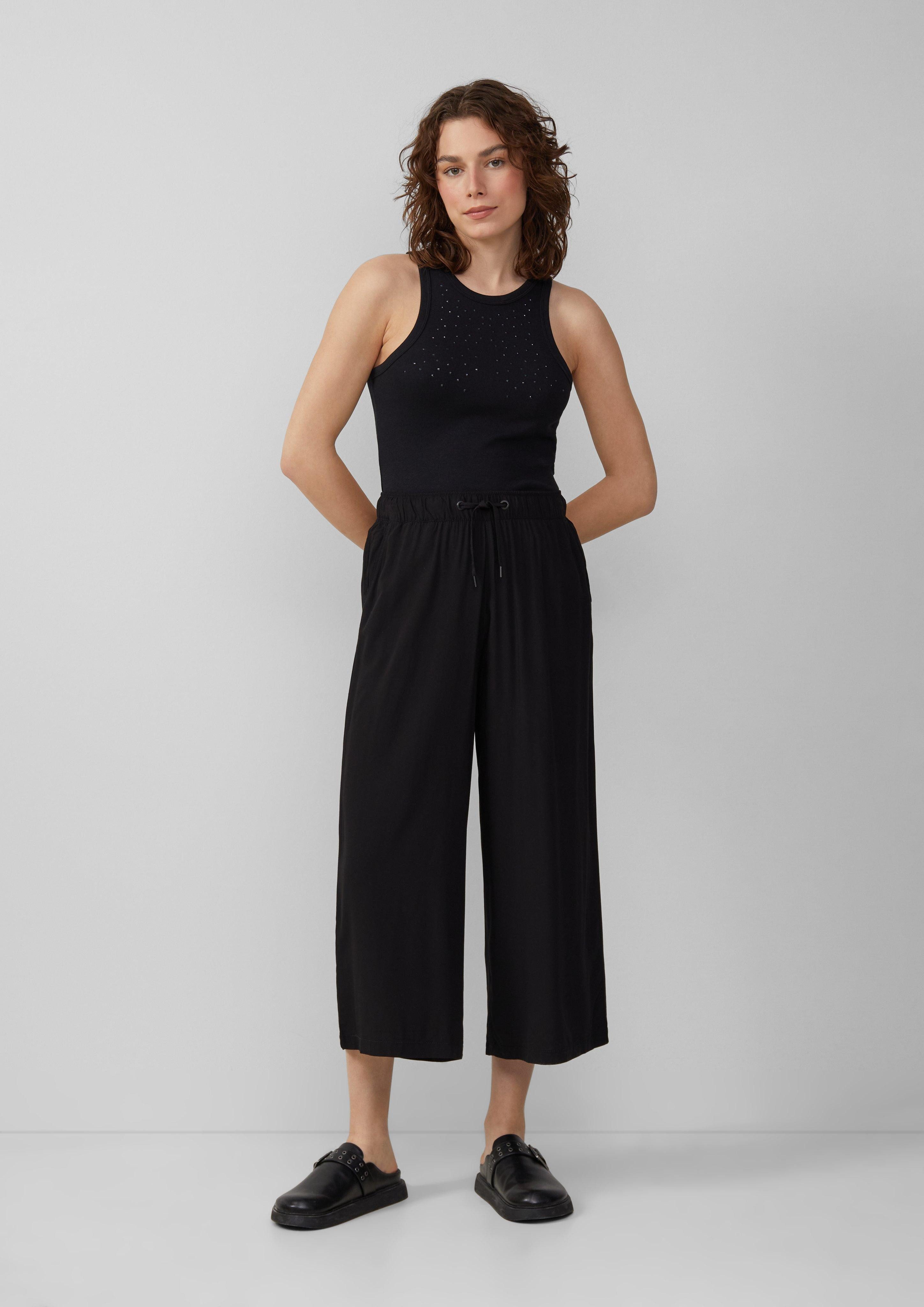 QS 7/8-Hose Culotte aus Viskose Gummizug günstig online kaufen