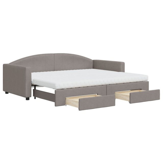 vidaXL Gästebett Gästebett Tagesbett Ausziehbar mit Schubladen Taupe 90x200 günstig online kaufen