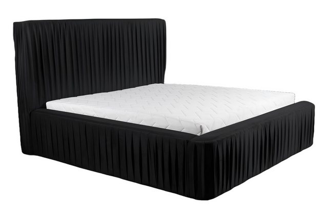 Xlmoebel Bett Elegantes Holzmöbel-Design Schwarzes Doppelschlafzimmer Klass günstig online kaufen