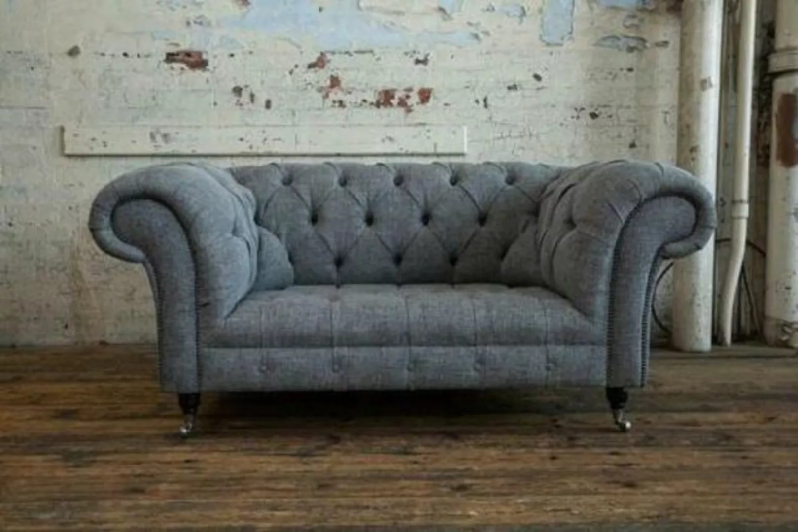 JVmoebel Sofa 2 Sitzer Couch Chesterfield Leder Polster Sofa Couchen günstig online kaufen