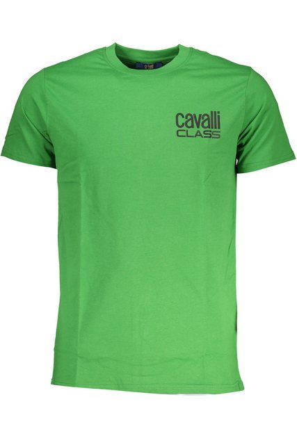 Cavalli Class T-Shirt Grünes Herren T-Shirt mit Druck & Logo – Kurzarm günstig online kaufen