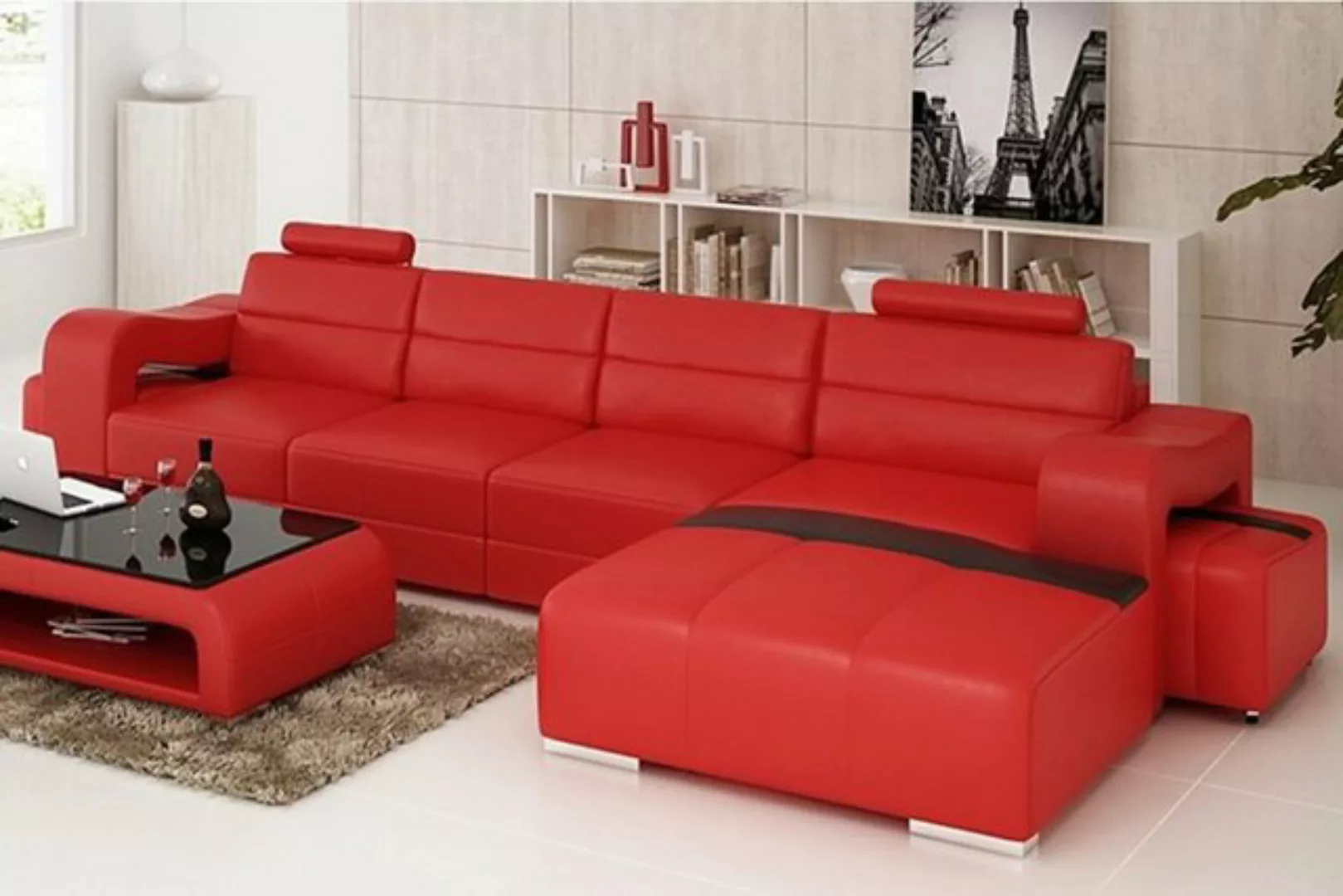 JVmoebel Ecksofa, Couch Polster Garnitur Wohnlandschaft Design Ecksofa Lede günstig online kaufen