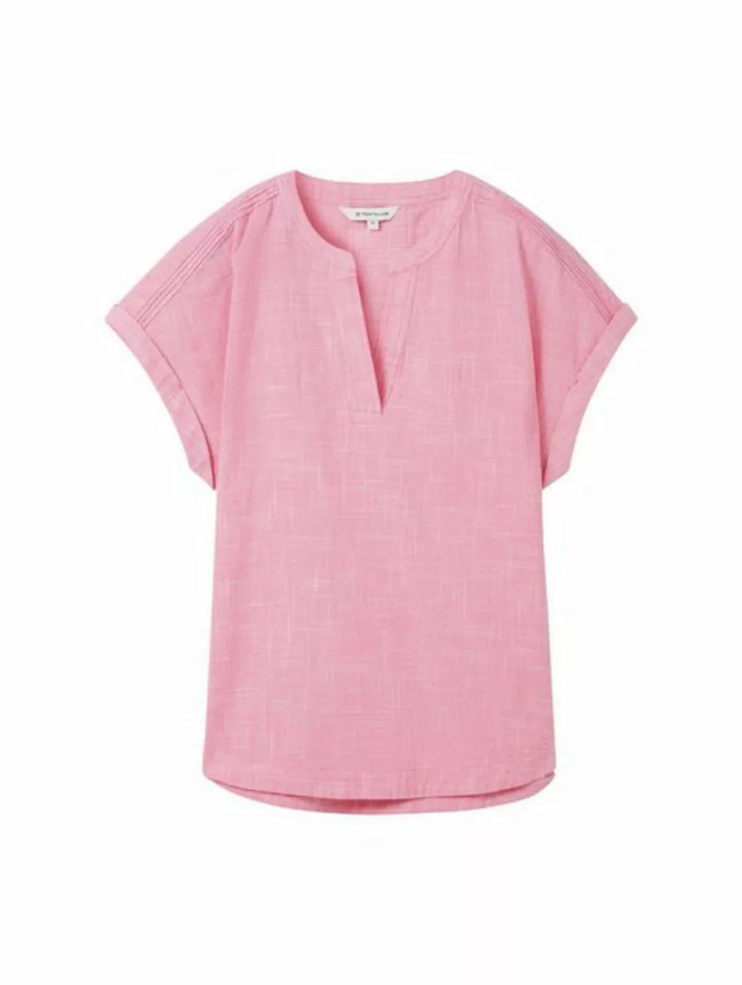 TOM TAILOR Blusenshirt blouse with slub structure, carmine pink günstig online kaufen
