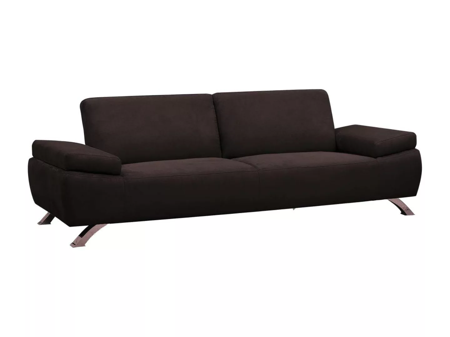 Sofa 3-Sitzer - Microfaser - Braun - POLKA günstig online kaufen