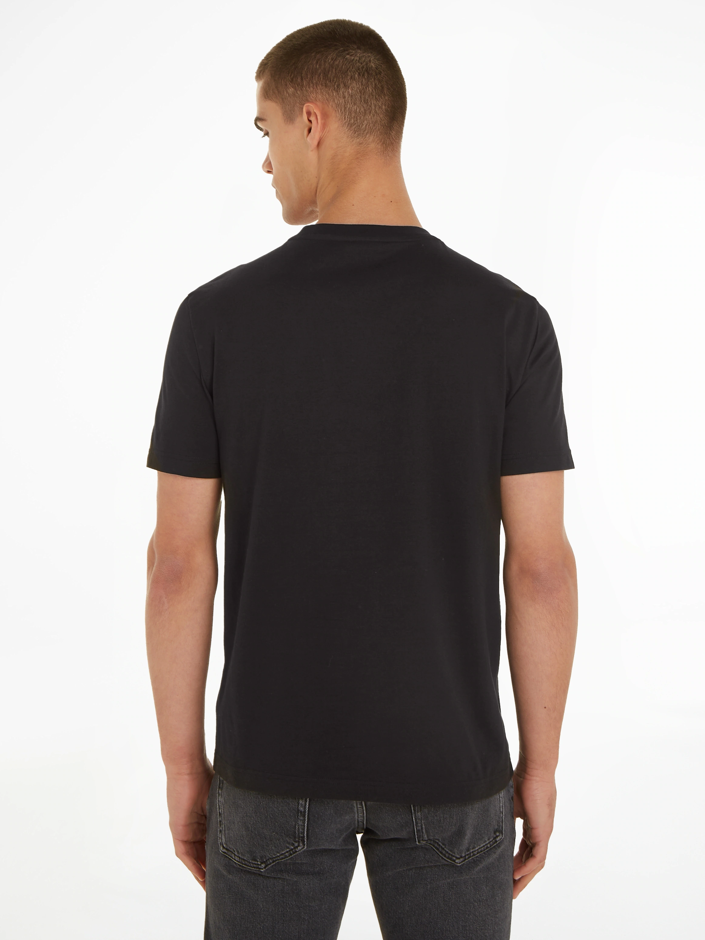 Calvin Klein T-Shirt DOUBLE FLOCK LOGO T-SHIRT mit Markenlabel günstig online kaufen