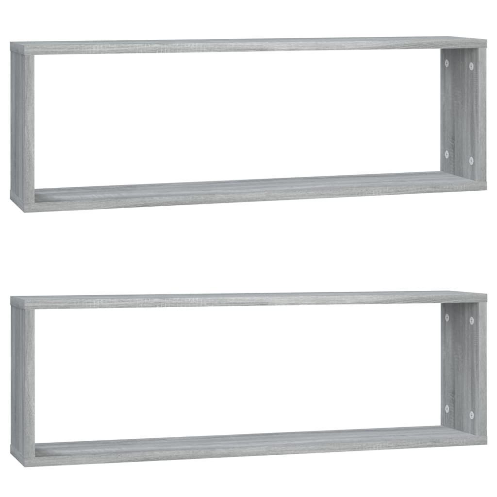 vidaXL Regal Wandregale 2 Stk. Grau günstig online kaufen