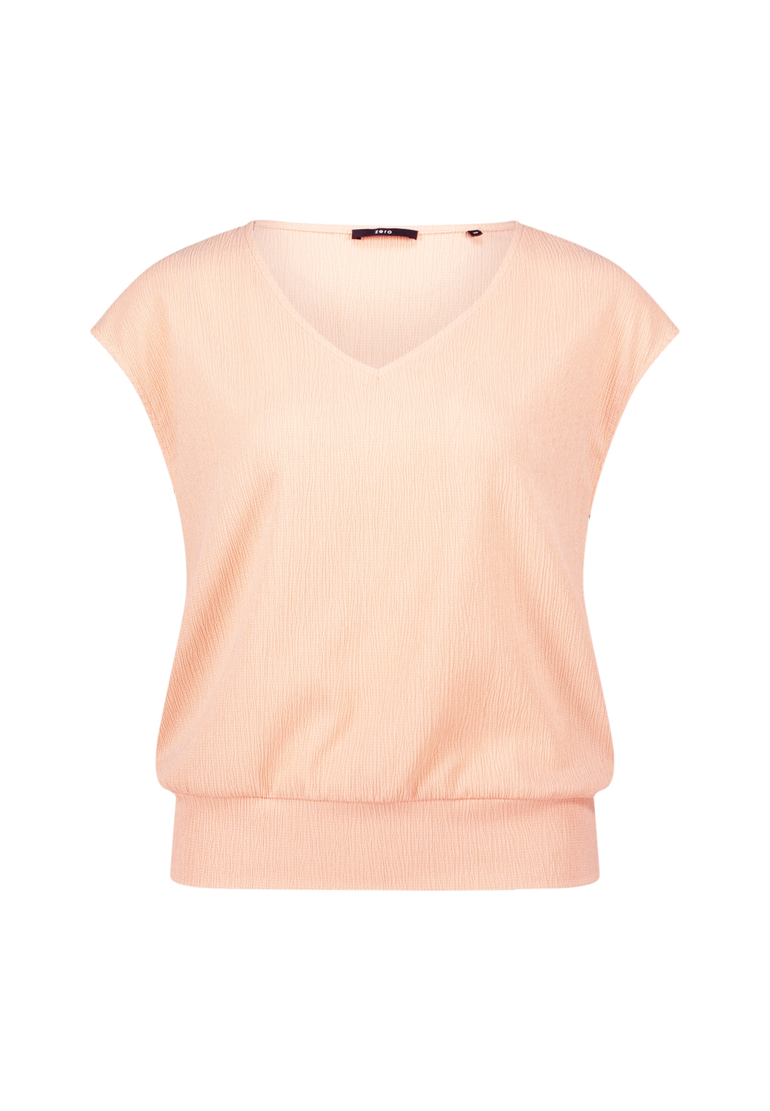 Zero Kurzarmshirt "zero Damen Plissee-Shirt mit V-Ausschnitt", (1 tlg.), Pl günstig online kaufen