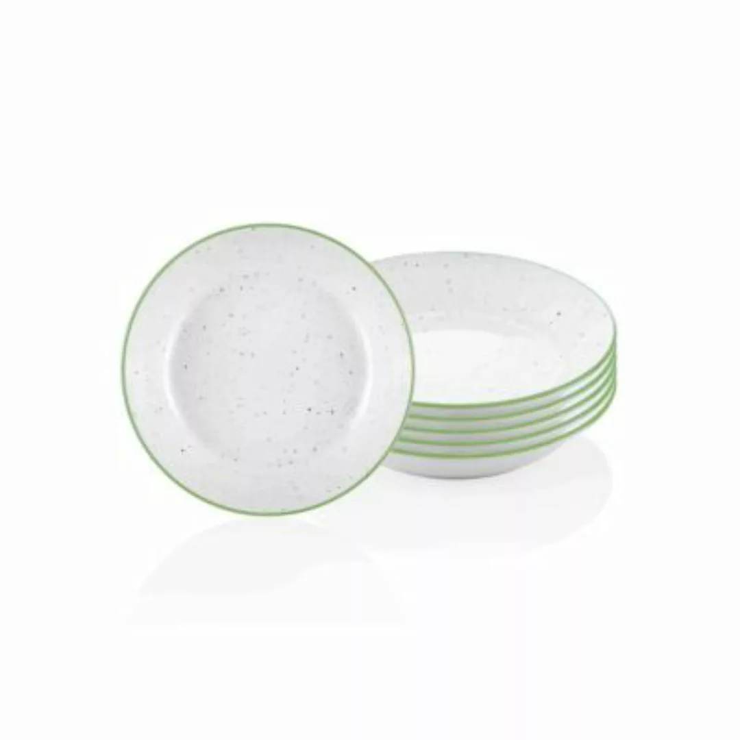 THE MIA Dots Teller 6-tlg. Set Ø 20 cm grün günstig online kaufen