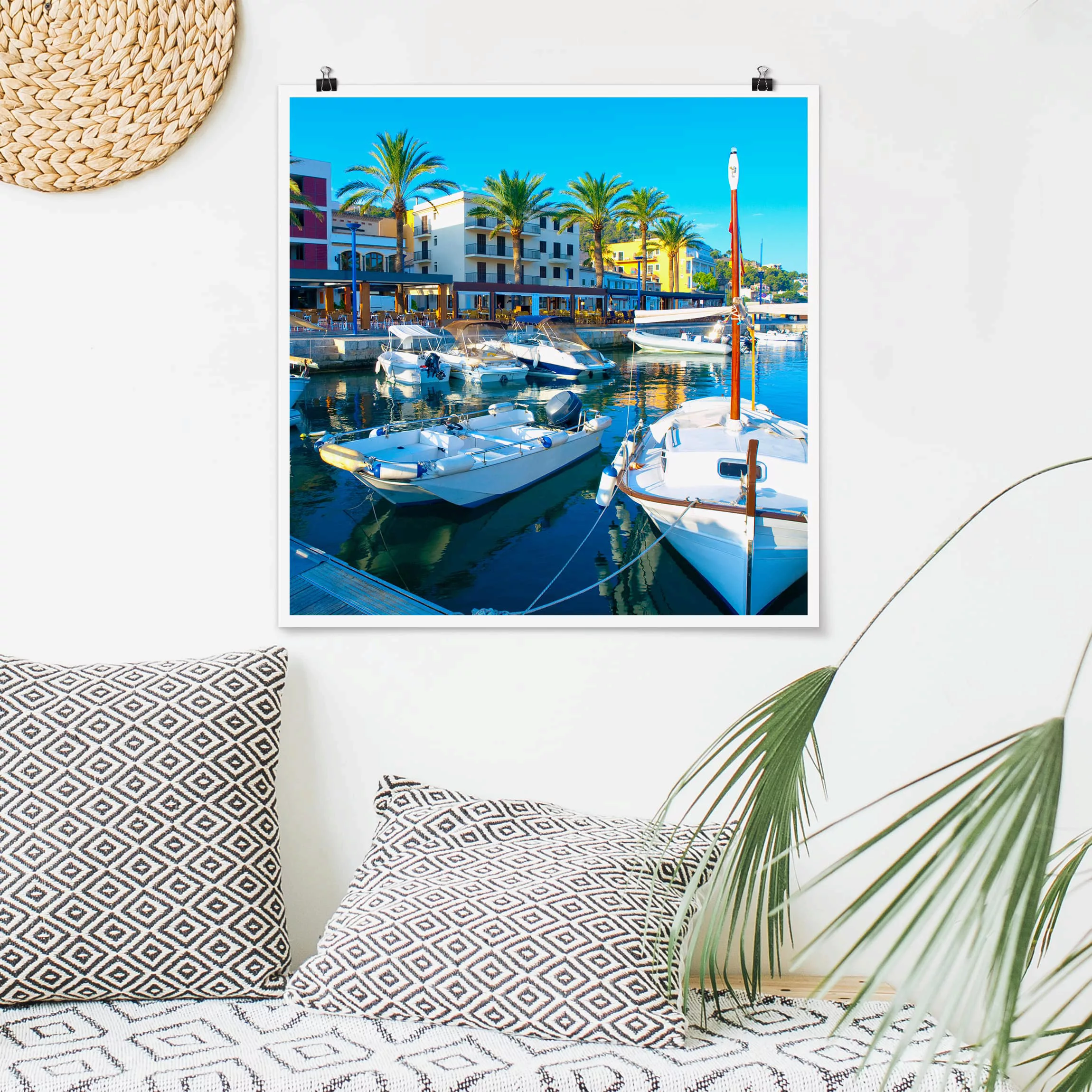 Poster Architektur & Skyline - Quadrat Puerto Andratx in Mallorca günstig online kaufen