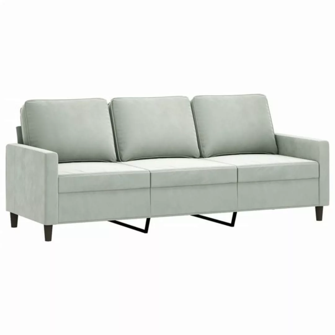 vidaXL Sofa 3-Sitzer-Sofa Dunkelgrau 180 cm Samt günstig online kaufen