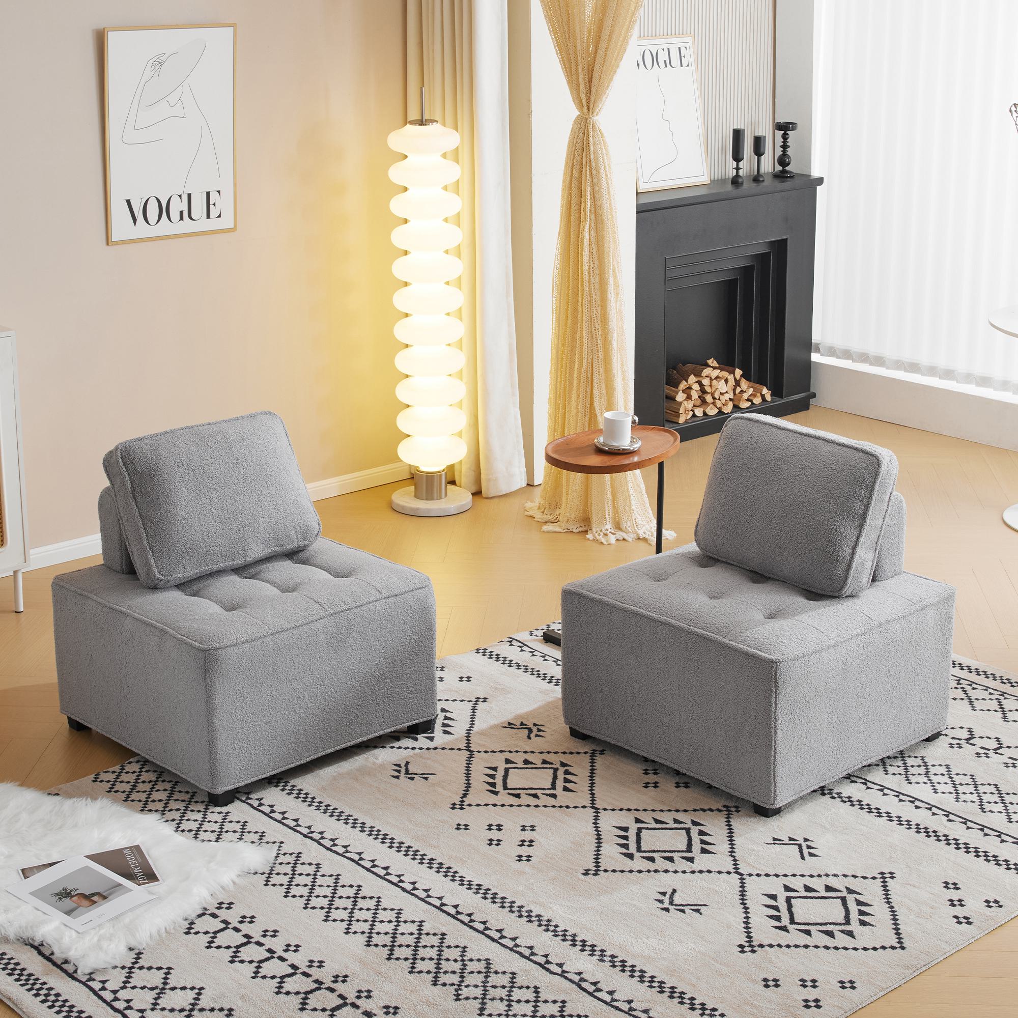 Modulares und bequemes Lounge Sofa für das Wohnzimmer aus Teddy-Samt, kombi günstig online kaufen